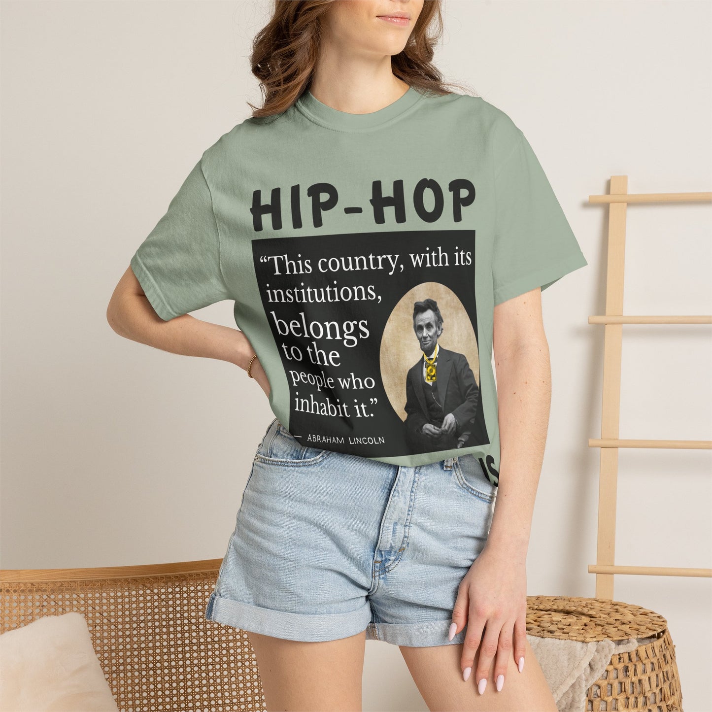 Political Quote T-Shirt — 'Hip-Hop Republicans' Graphic Tee with Historic Quote