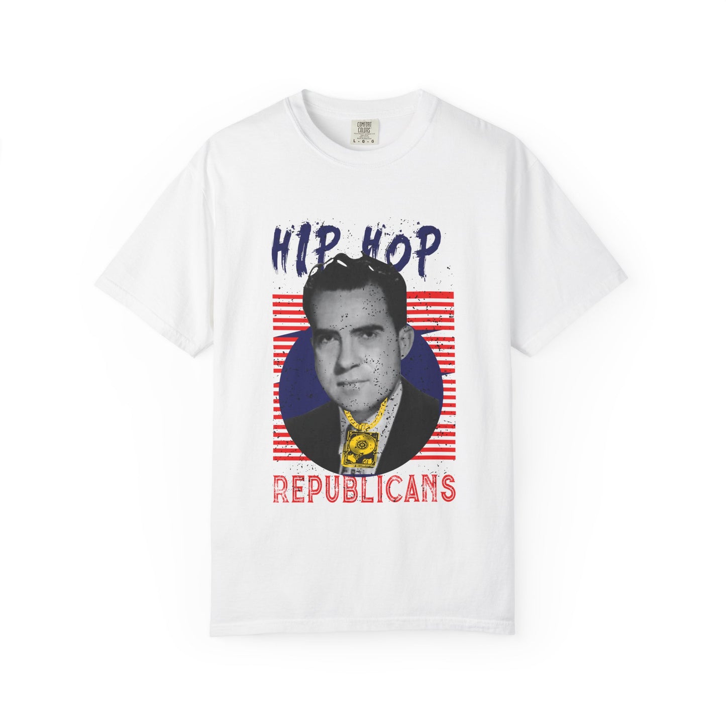 Hip Hop Republicans Graphic T-Shirt — Retro Political Parody Tee
