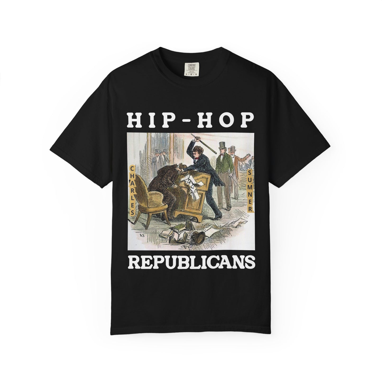 Conservative Rhymes A Hip Hop Tribute to Republican Values T-Shirt Design