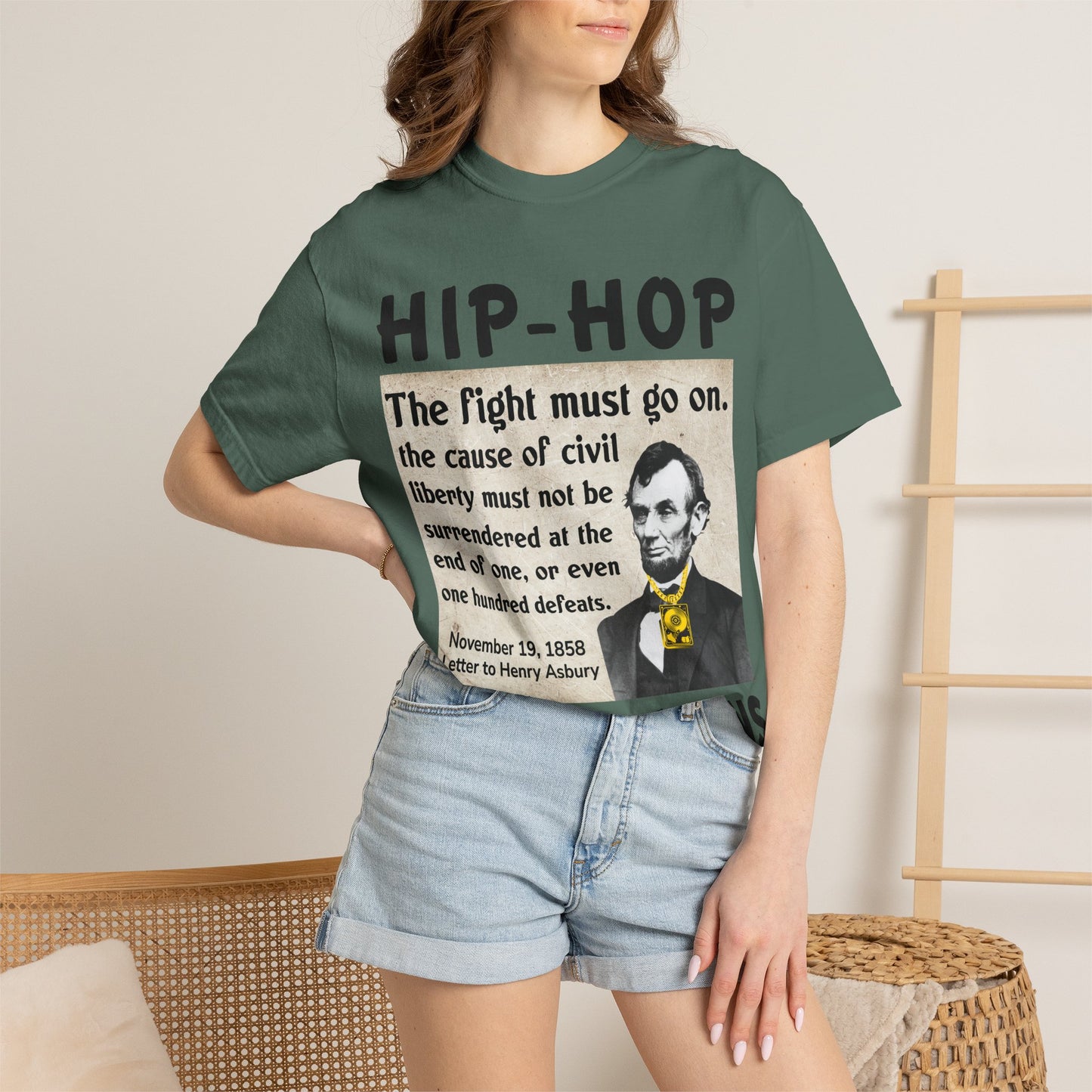 Hip-Hop Republicans T-Shirt — "The fight must go on" Lincoln Quote Tee