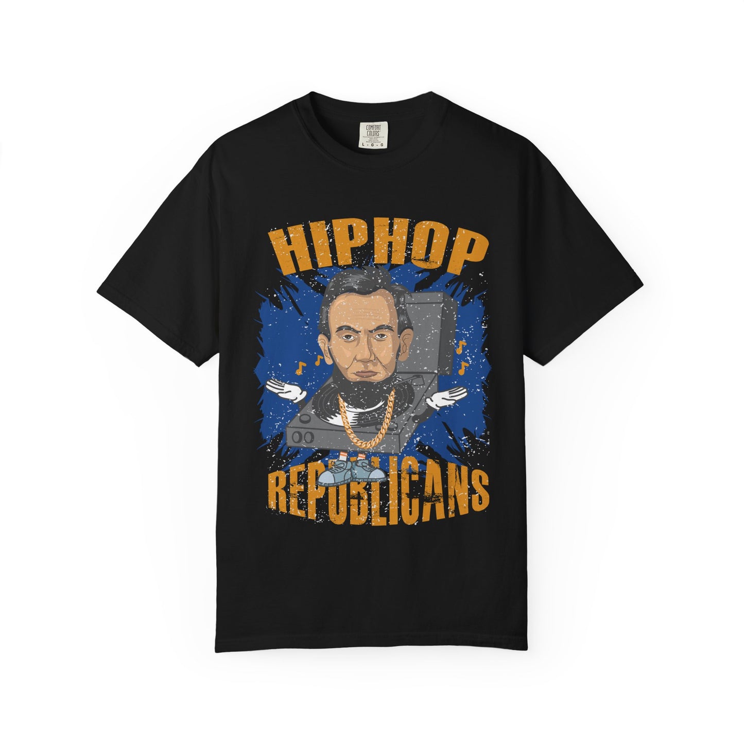 Hip Hop Republicans Graphic T-Shirt — Abe Lincoln Rap Portrait Tee