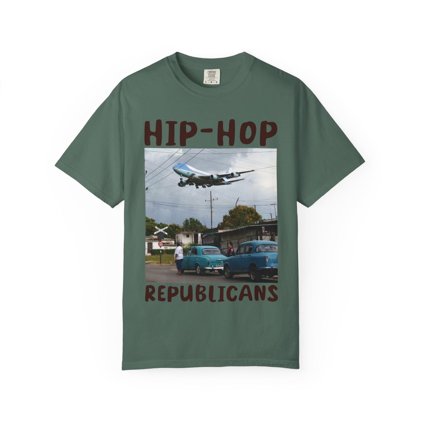 Hip Hop Republicans Helicopter Patriotic Graphic T-Shirt