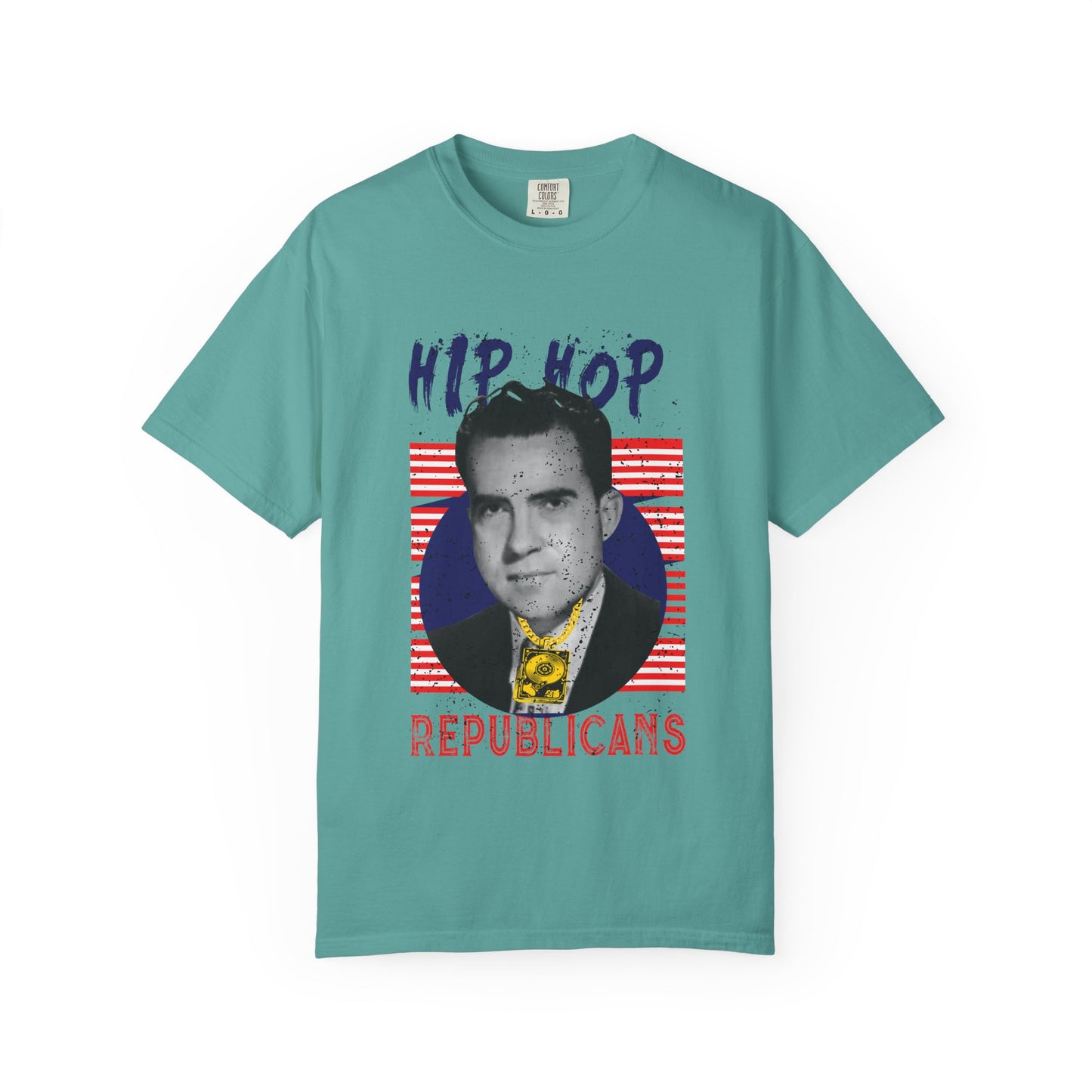 Hip Hop Republicans Graphic T-Shirt — Retro Political Parody Tee