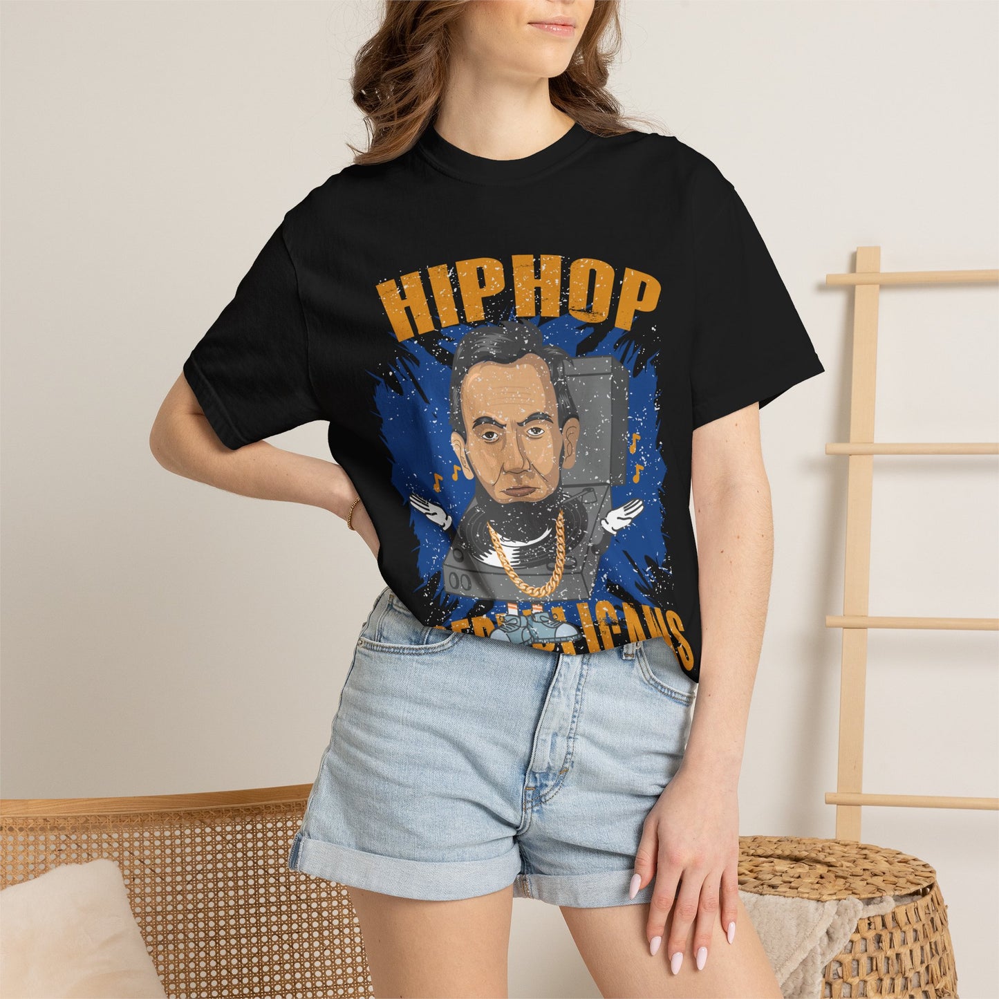 Hip Hop Republicans Graphic T-Shirt — Abe Lincoln Rap Portrait Tee
