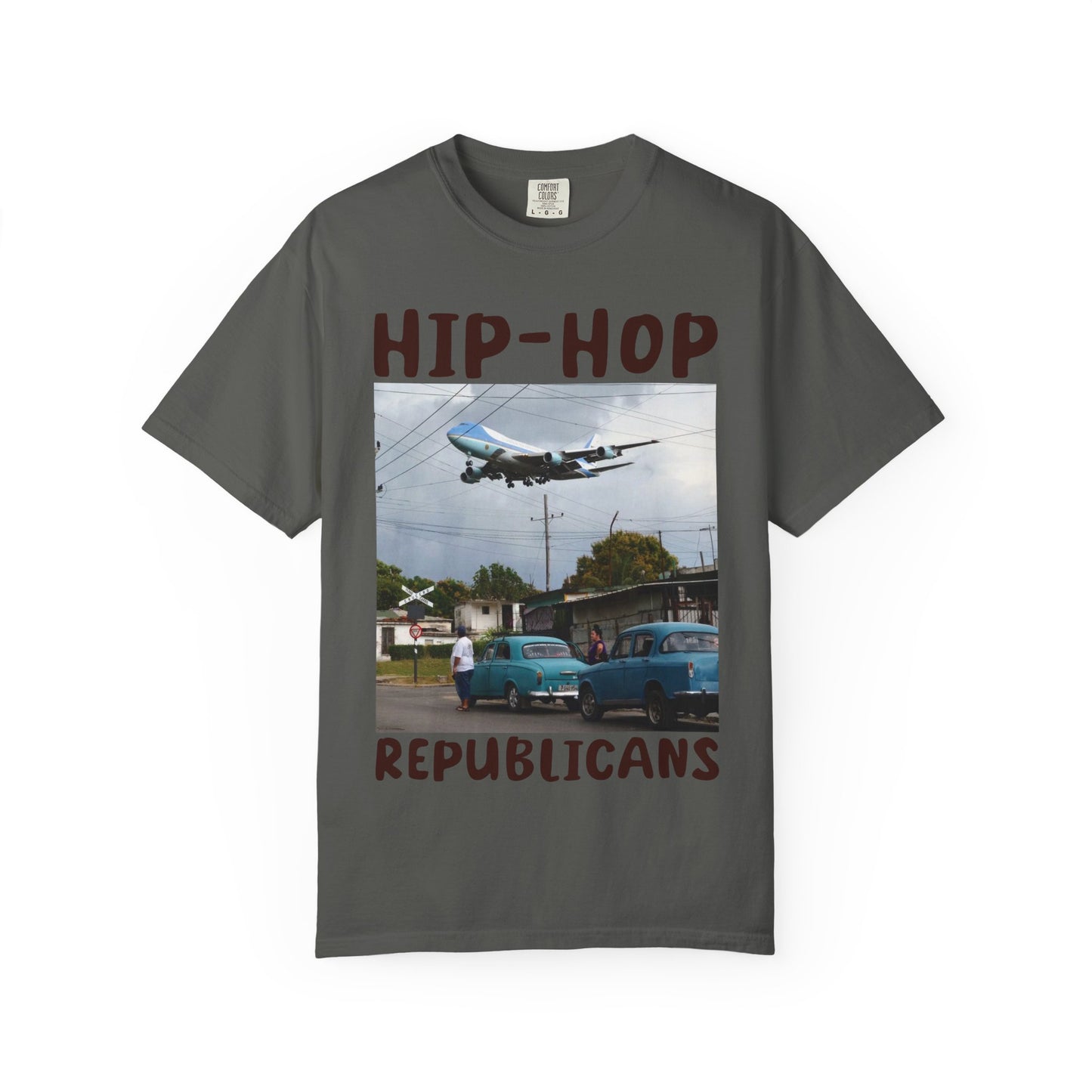 Hip Hop Republicans Helicopter Patriotic Graphic T-Shirt