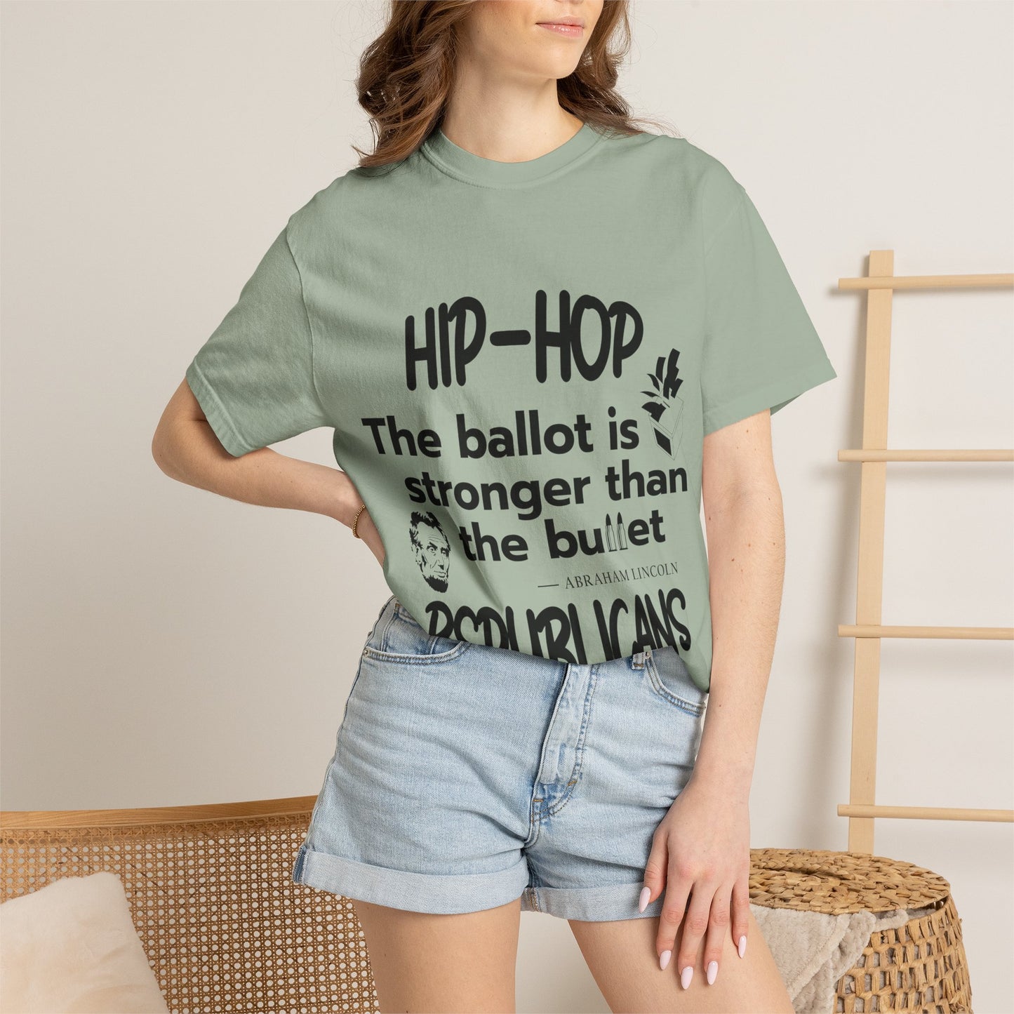 Political Statement T-Shirt — “The Ballot Is Stronger Than The Bullet” Hip-Hop Protest Tee