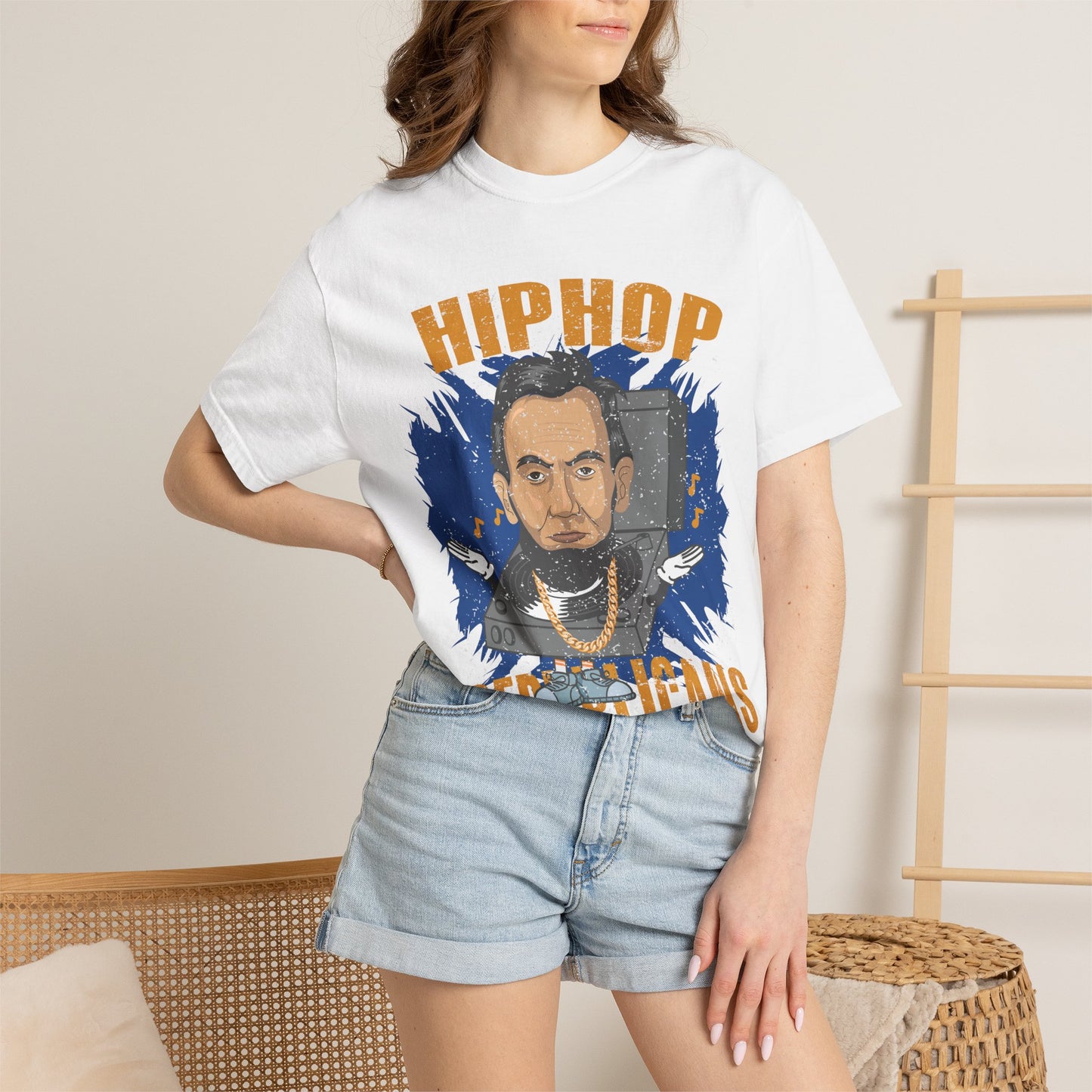 Hip Hop Republicans Graphic T-Shirt — Abe Lincoln Rap Portrait Tee