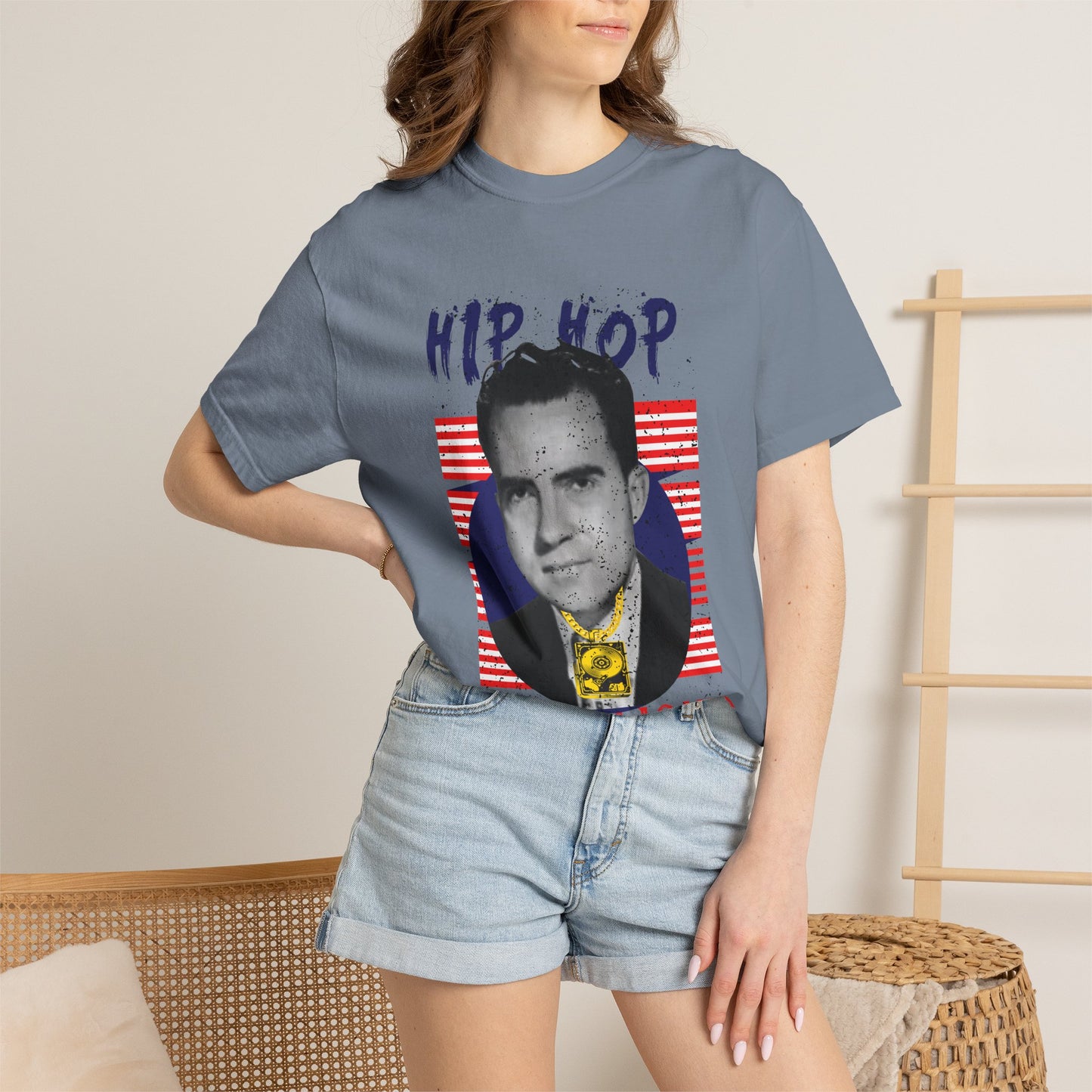 Hip Hop Republicans Graphic T-Shirt — Retro Political Parody Tee