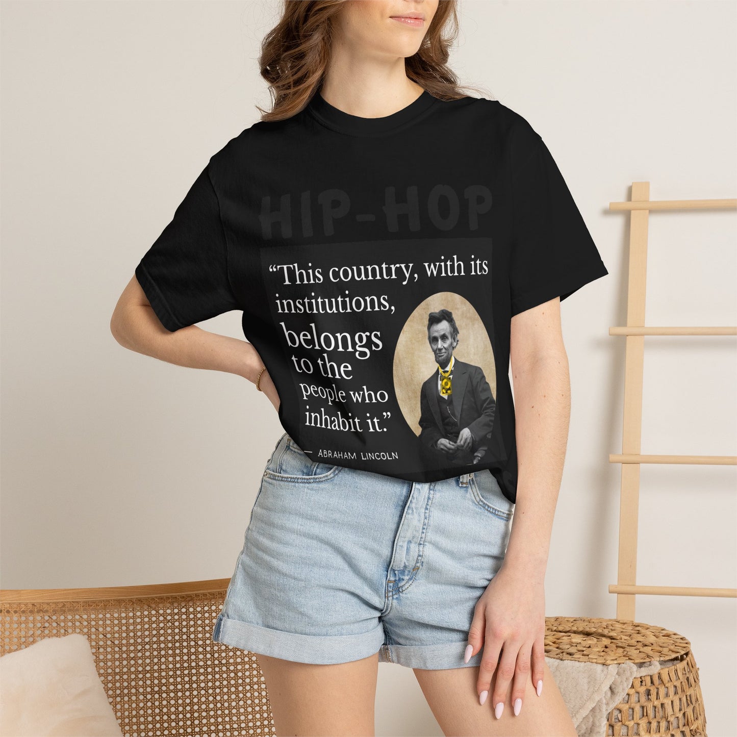 Political Quote T-Shirt — 'Hip-Hop Republicans' Graphic Tee with Historic Quote