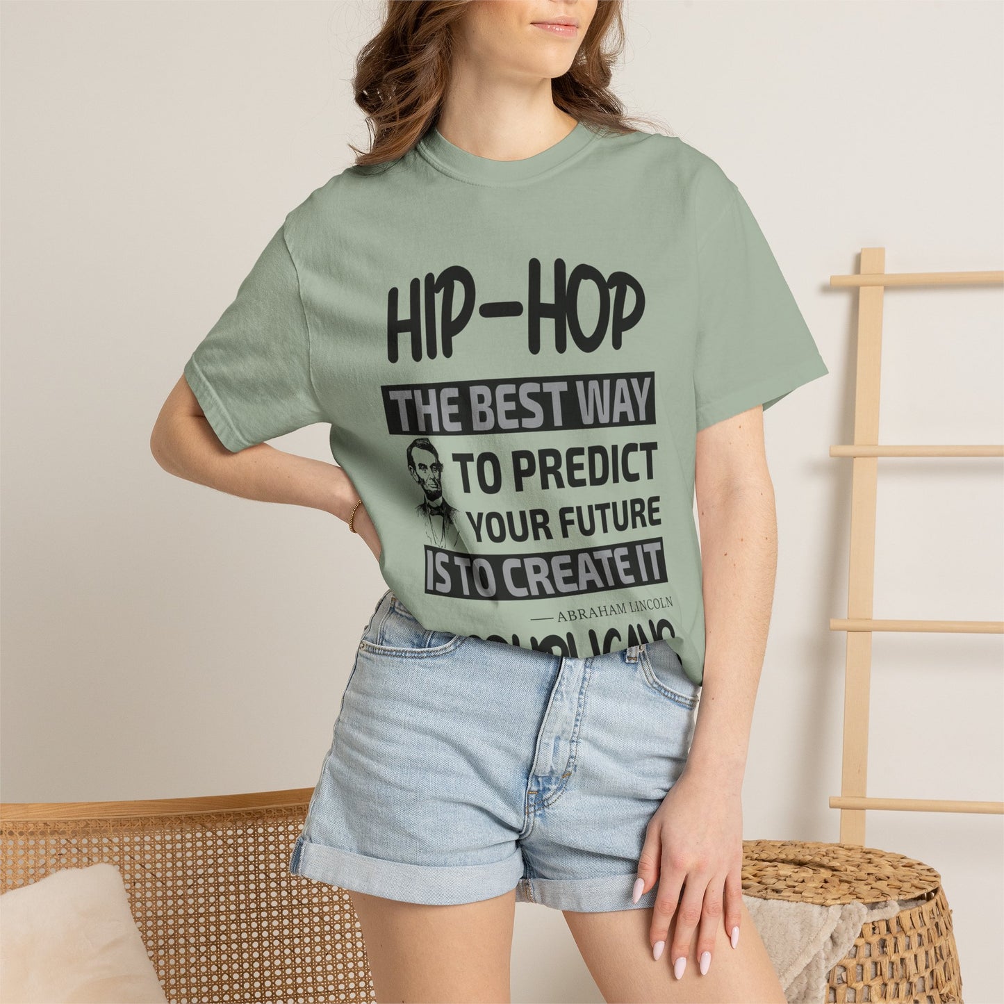 Hip-Hop Republicans T-Shirt — "The Best Way to Predict Your Future Is to Create It" Abraham Lincoln Quote
