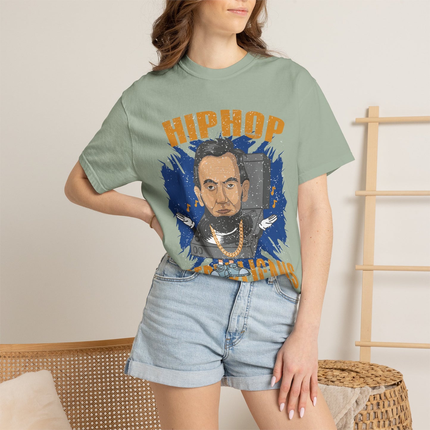Hip Hop Republicans Graphic T-Shirt — Abe Lincoln Rap Portrait Tee