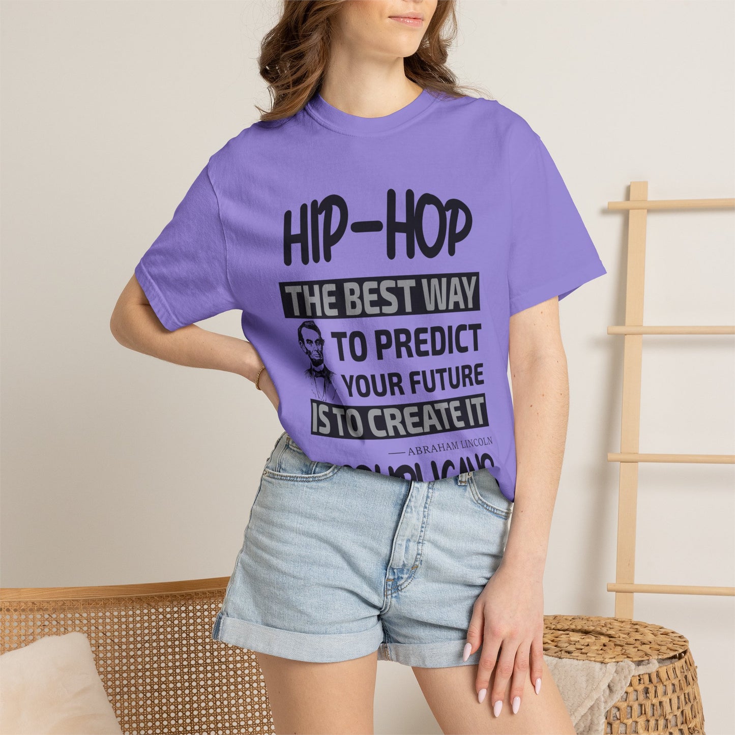 Hip-Hop Republicans T-Shirt — "The Best Way to Predict Your Future Is to Create It" Abraham Lincoln Quote