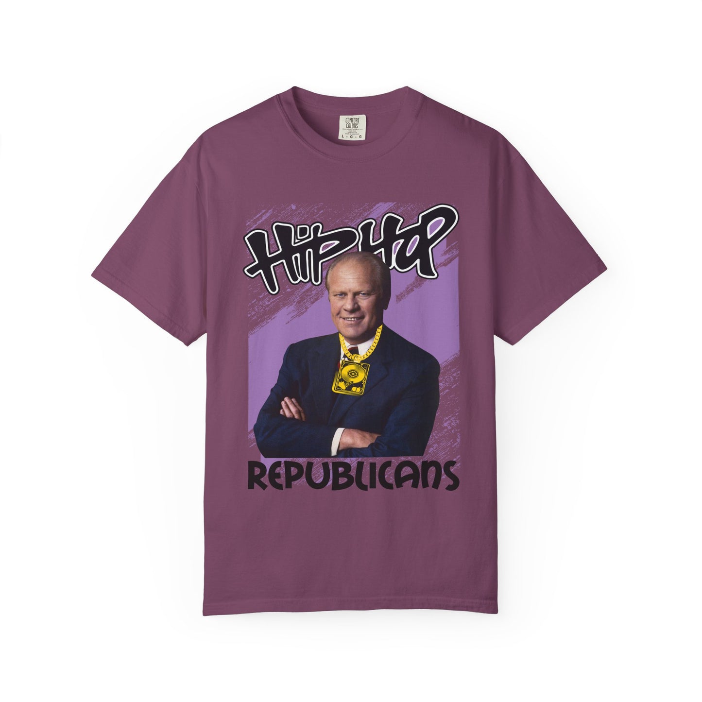 Political Graphic T-Shirt — 'Trump Republicans' Bold Portrait Tee