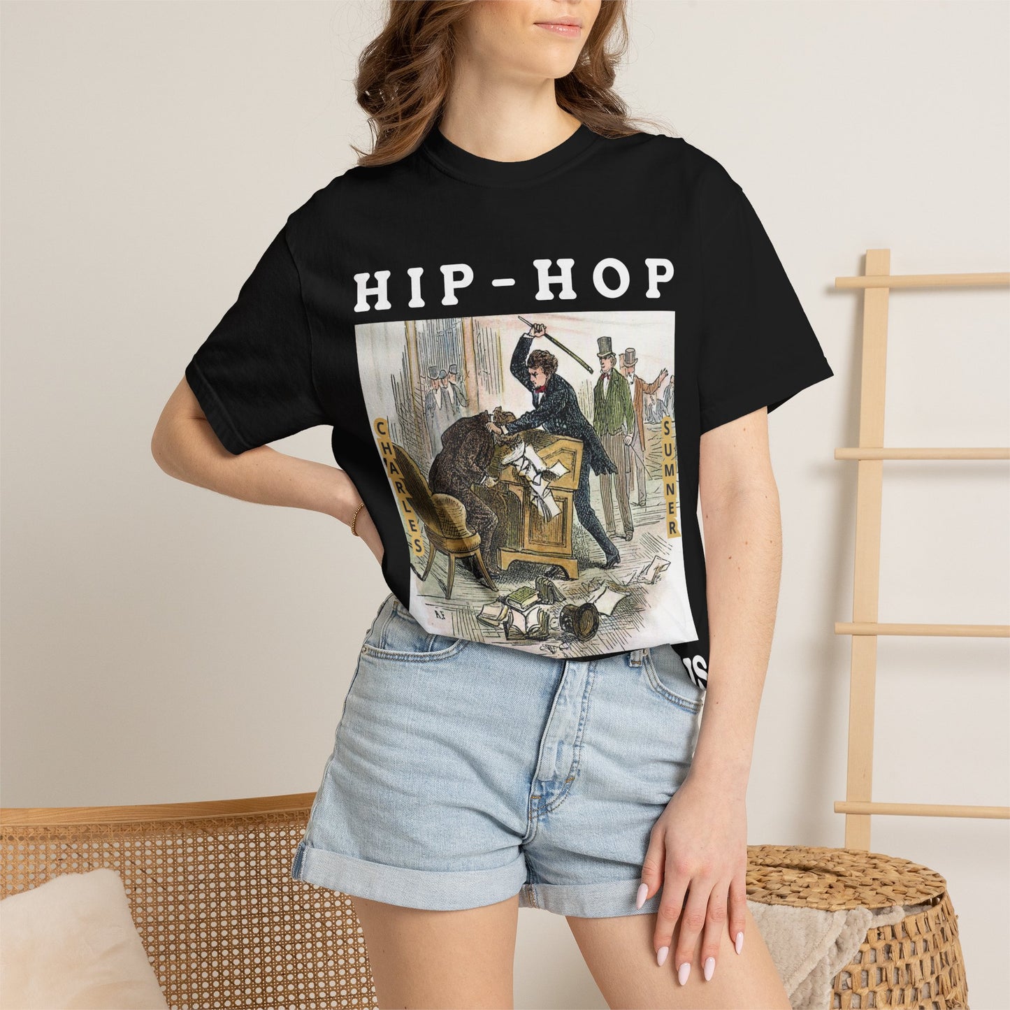 Conservative Rhymes A Hip Hop Tribute to Republican Values T-Shirt Design