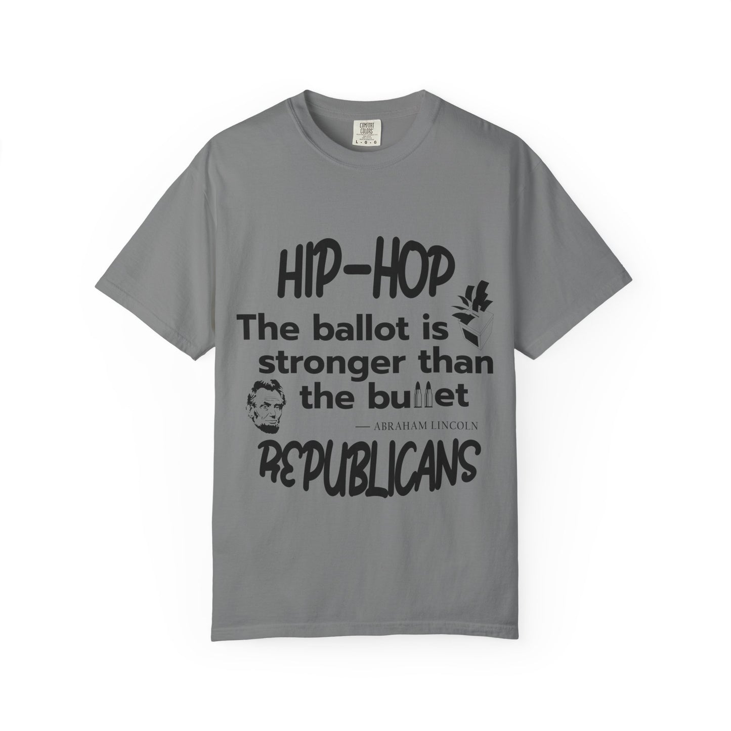 Political Statement T-Shirt — “The Ballot Is Stronger Than The Bullet” Hip-Hop Protest Tee