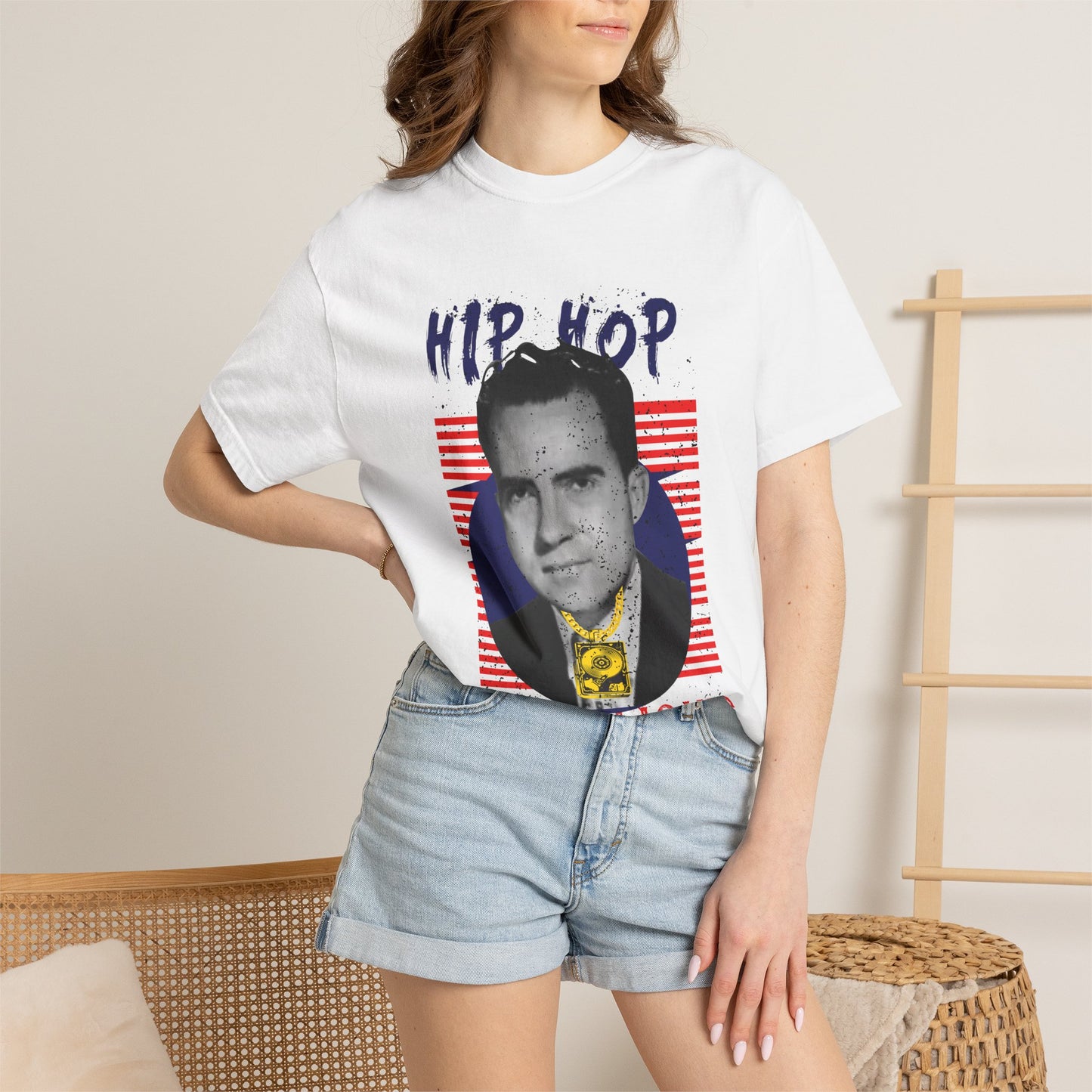 Hip Hop Republicans Graphic T-Shirt — Retro Political Parody Tee