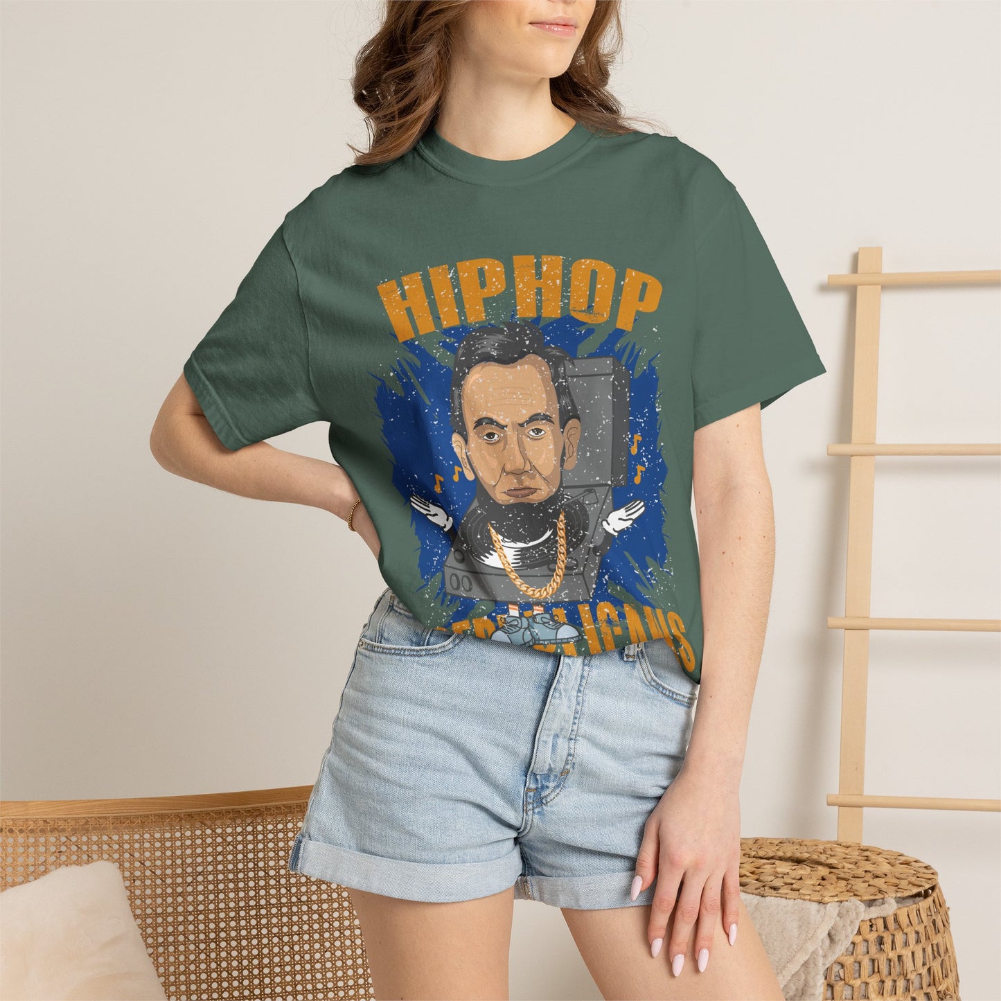 Hip Hop Republicans Graphic T-Shirt — Abe Lincoln Rap Portrait Tee