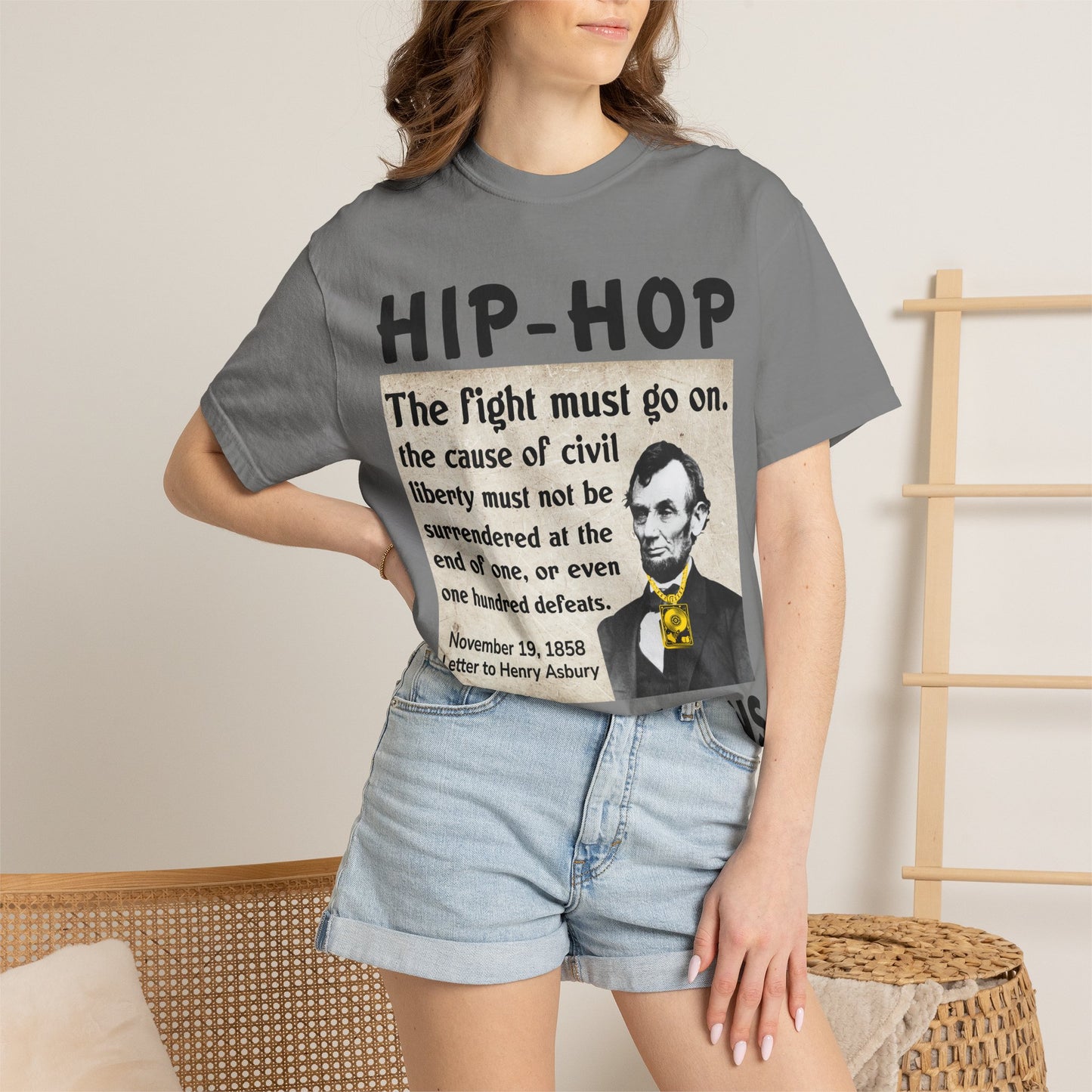 Hip-Hop Republicans T-Shirt — "The fight must go on" Lincoln Quote Tee