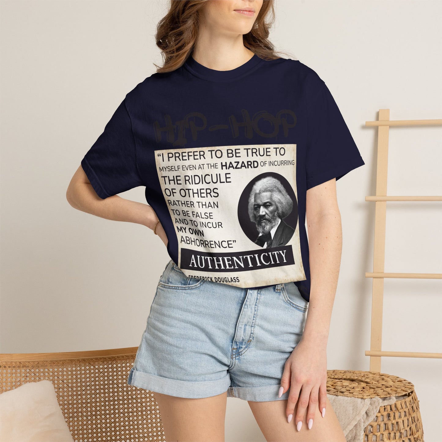 Hip-Hop Authenticity T-Shirt — Frederick Douglass Quote "I Prefer to Be True"