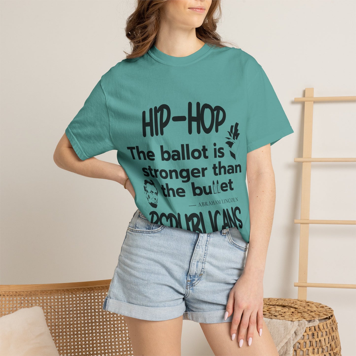 Political Statement T-Shirt — “The Ballot Is Stronger Than The Bullet” Hip-Hop Protest Tee