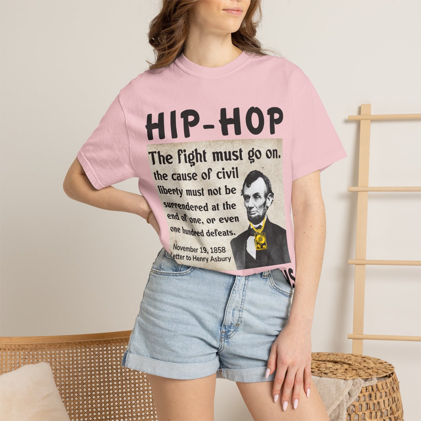 Hip-Hop Republicans T-Shirt — "The fight must go on" Lincoln Quote Tee