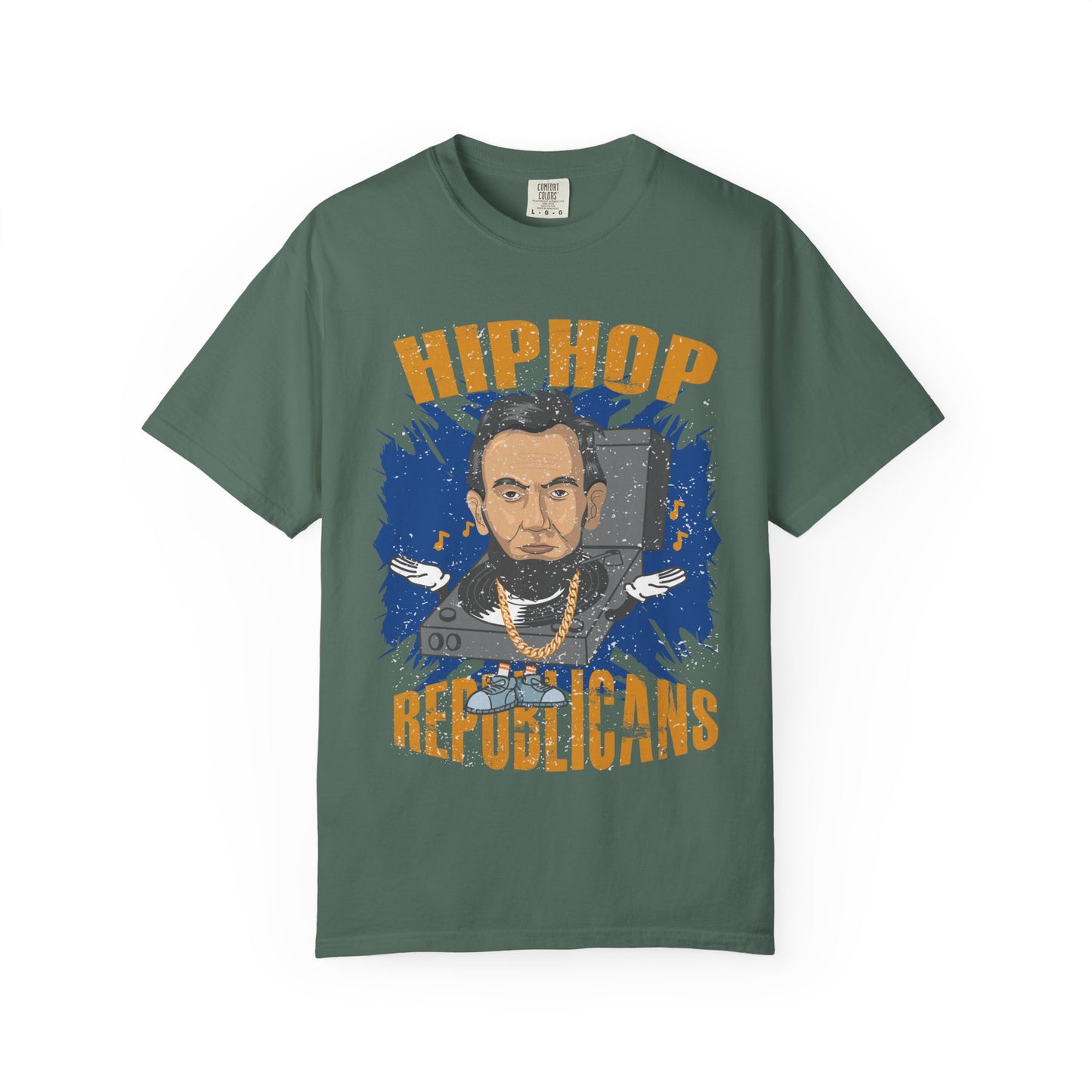 Hip Hop Republicans Graphic T-Shirt — Abe Lincoln Rap Portrait Tee
