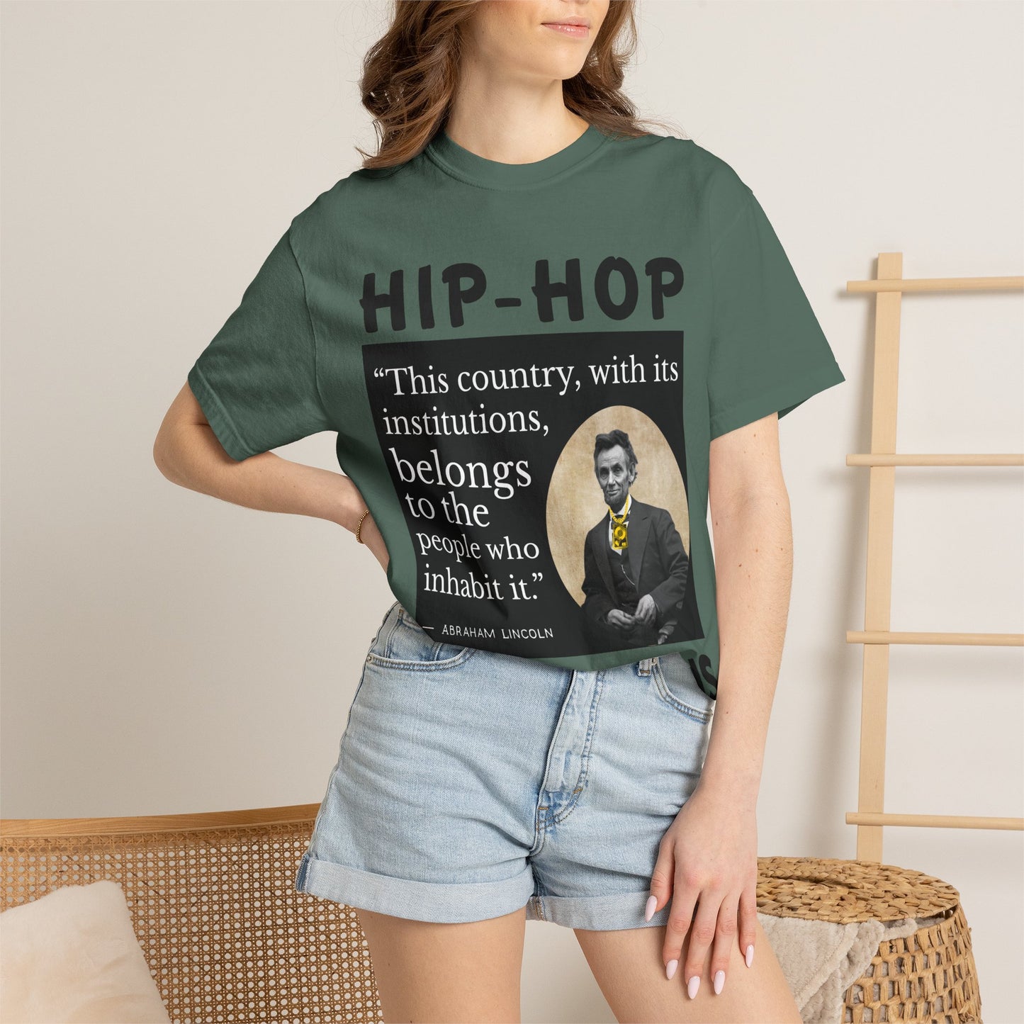 Political Quote T-Shirt — 'Hip-Hop Republicans' Graphic Tee with Historic Quote