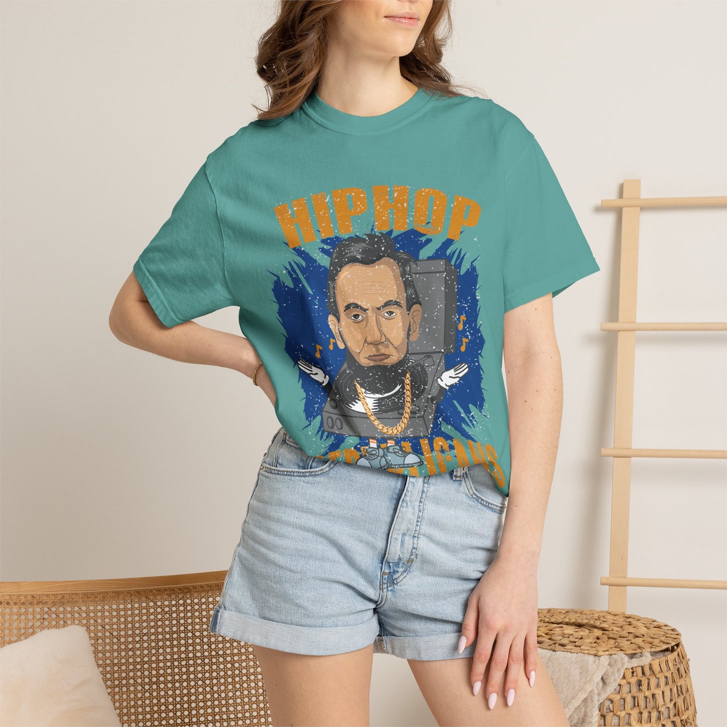 Hip Hop Republicans Graphic T-Shirt — Abe Lincoln Rap Portrait Tee
