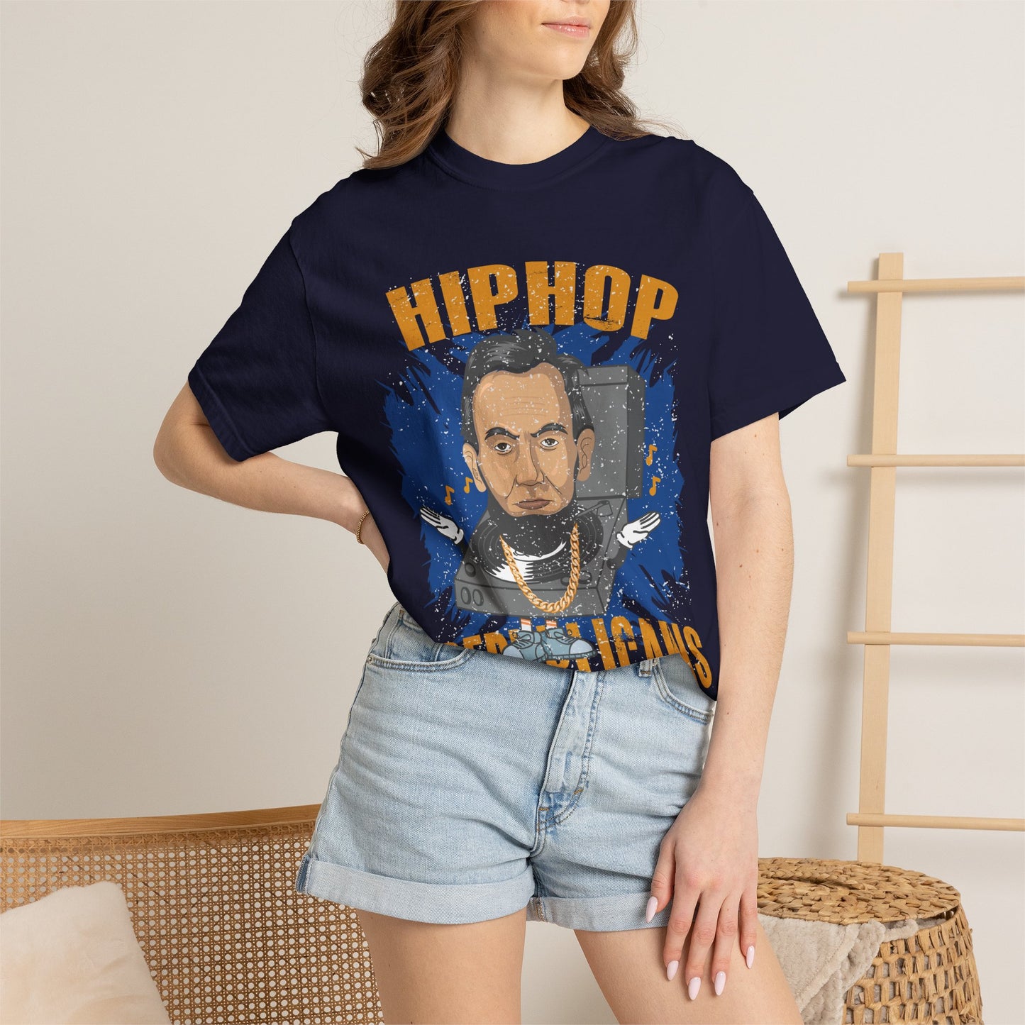 Hip Hop Republicans Graphic T-Shirt — Abe Lincoln Rap Portrait Tee