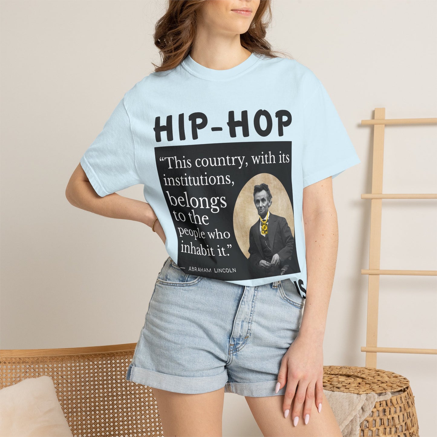 Political Quote T-Shirt — 'Hip-Hop Republicans' Graphic Tee with Historic Quote