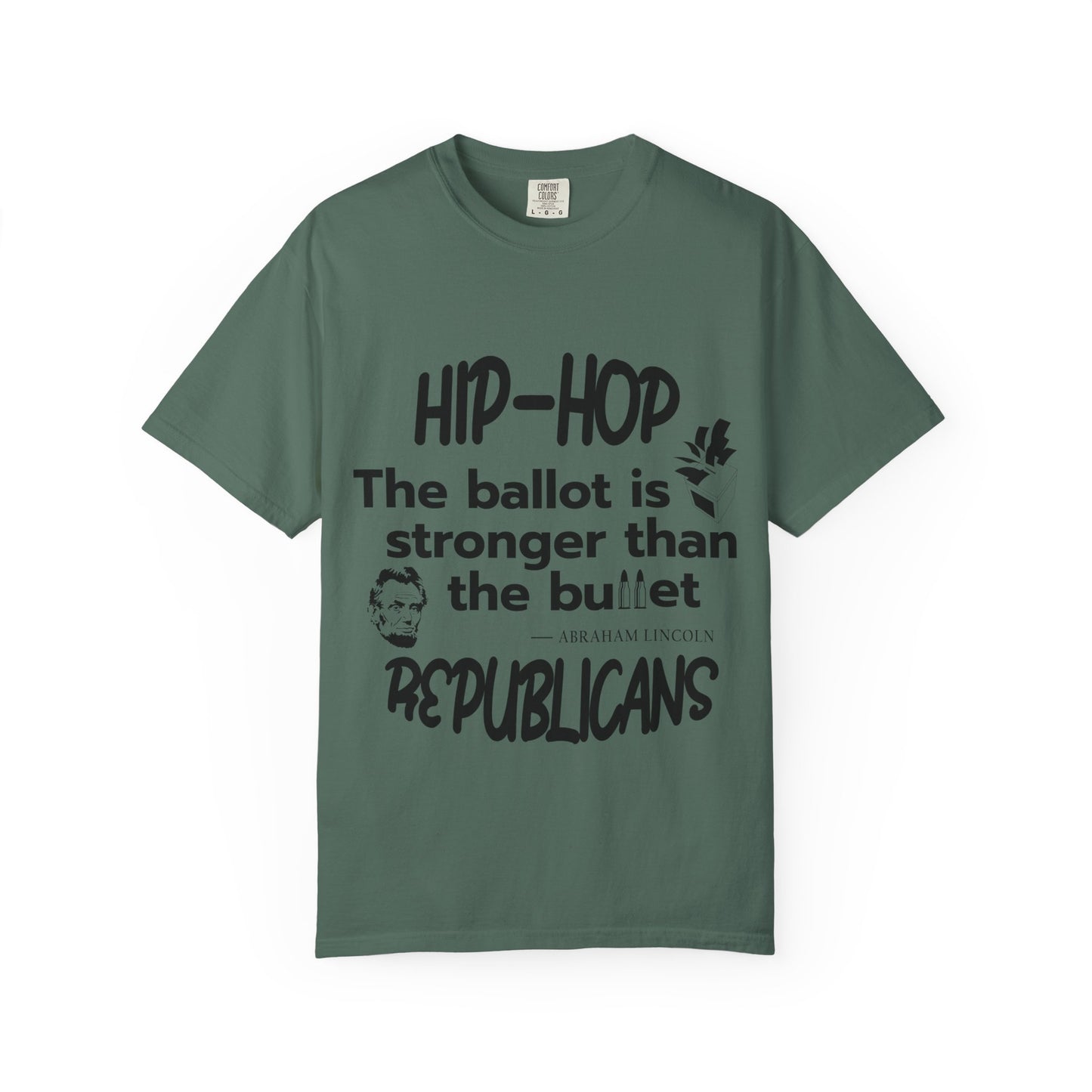 Political Statement T-Shirt — “The Ballot Is Stronger Than The Bullet” Hip-Hop Protest Tee