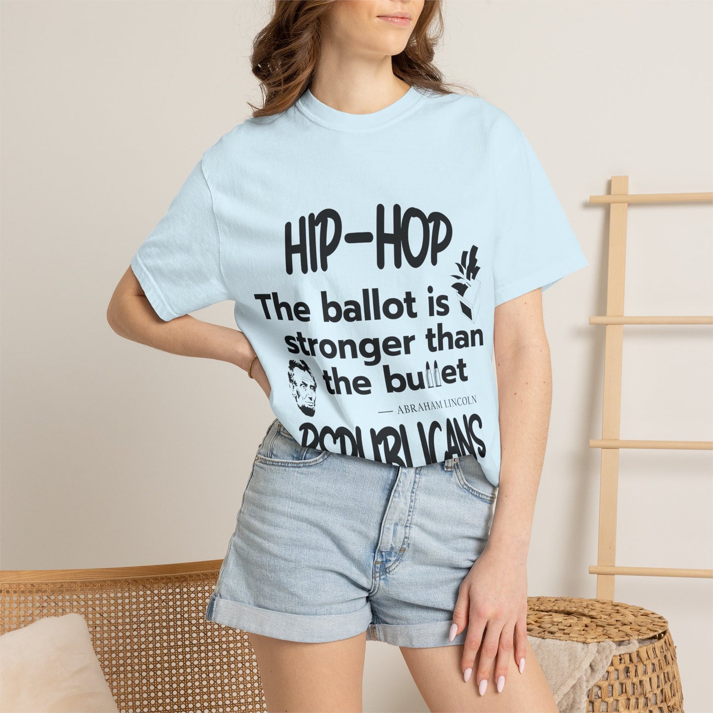 Political Statement T-Shirt — “The Ballot Is Stronger Than The Bullet” Hip-Hop Protest Tee
