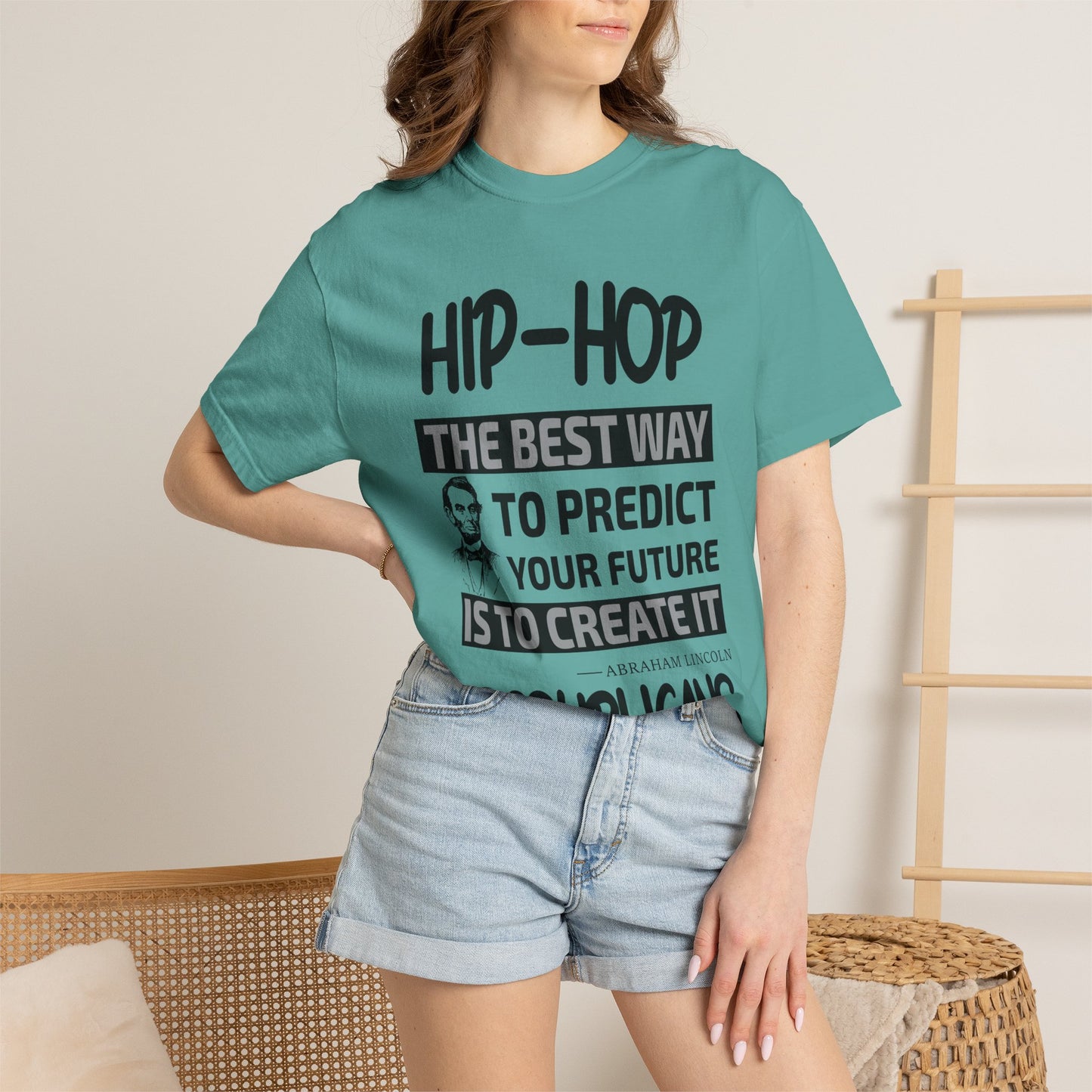 Hip-Hop Republicans T-Shirt — "The Best Way to Predict Your Future Is to Create It" Abraham Lincoln Quote