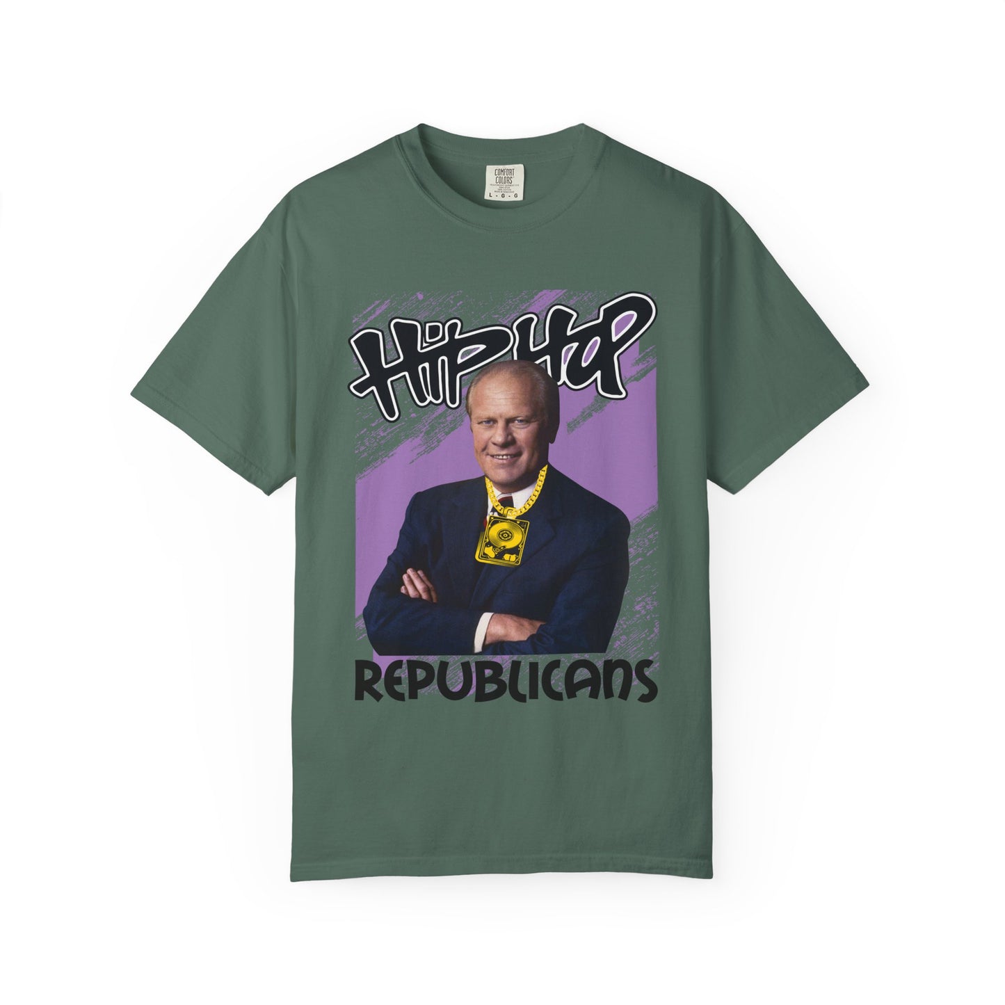 Political Graphic T-Shirt — 'Trump Republicans' Bold Portrait Tee