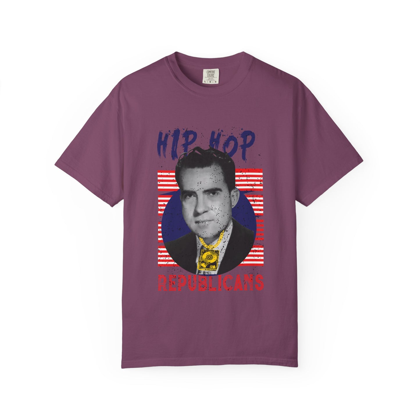 Hip Hop Republicans Graphic T-Shirt — Retro Political Parody Tee