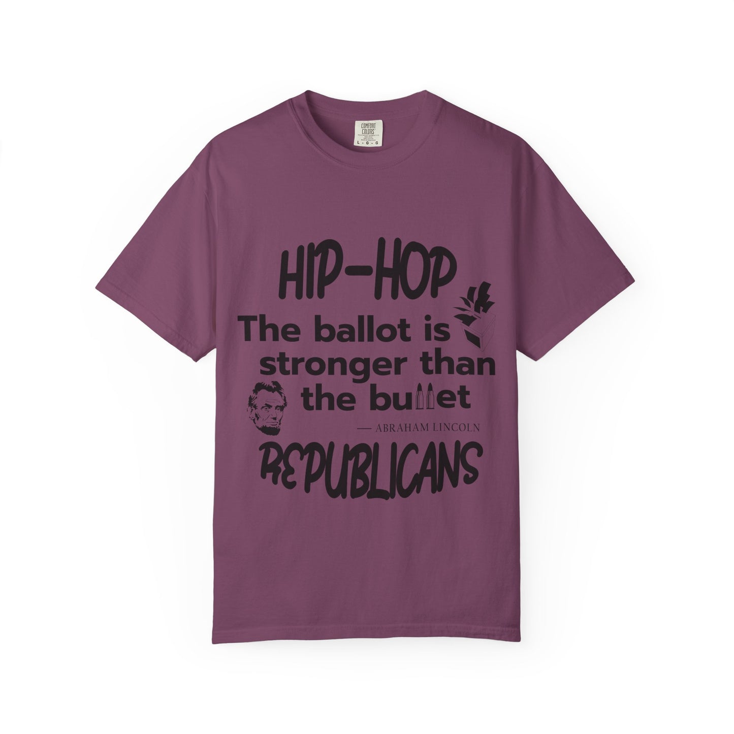 Political Statement T-Shirt — “The Ballot Is Stronger Than The Bullet” Hip-Hop Protest Tee