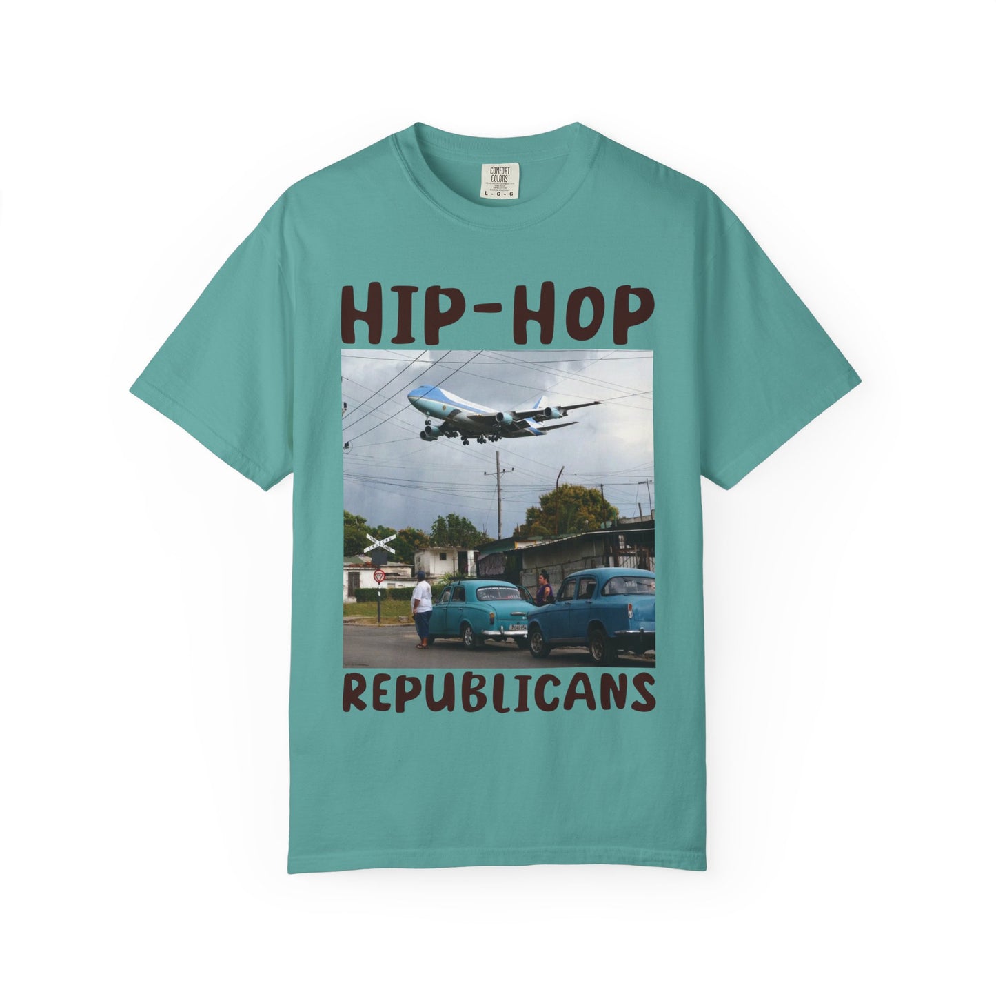Hip Hop Republicans Helicopter Patriotic Graphic T-Shirt