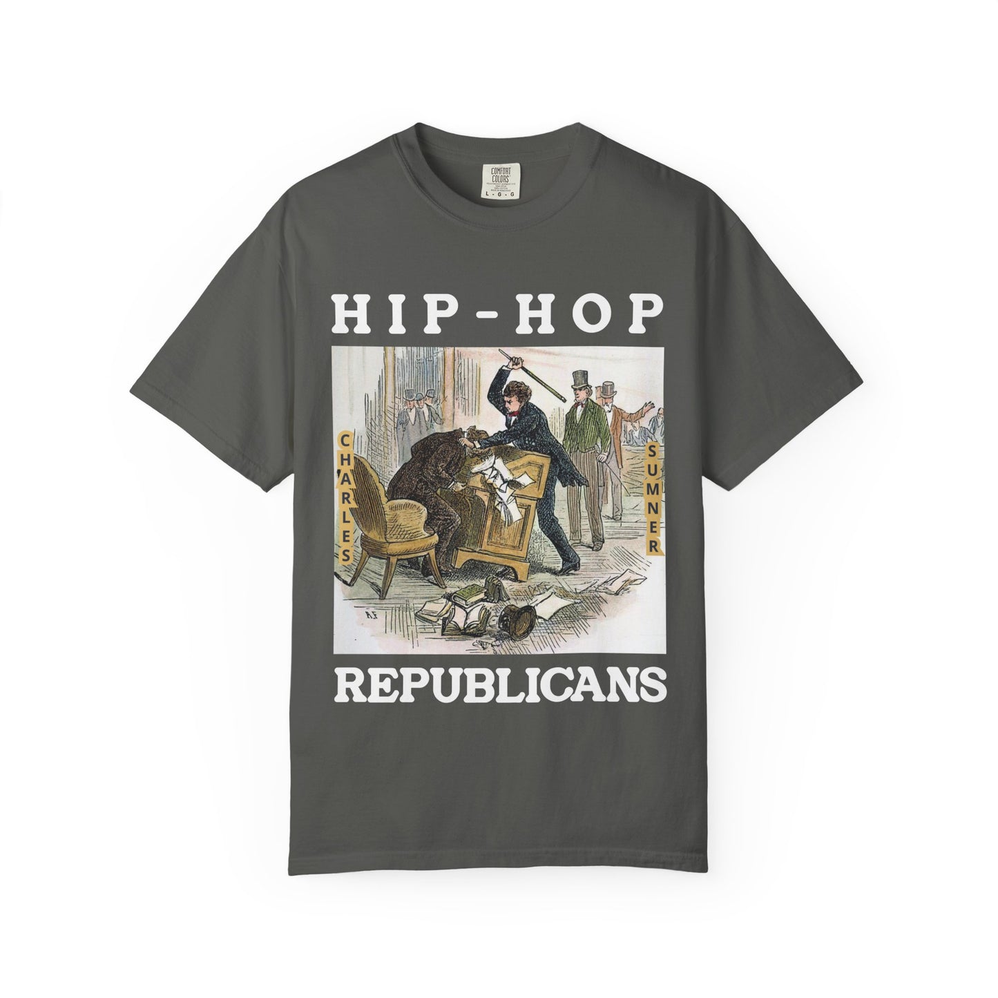 Conservative Rhymes A Hip Hop Tribute to Republican Values T-Shirt Design