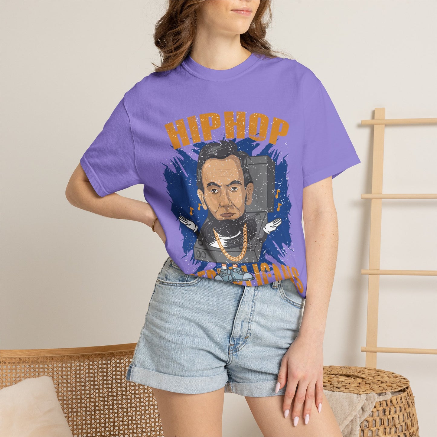 Hip Hop Republicans Graphic T-Shirt — Abe Lincoln Rap Portrait Tee