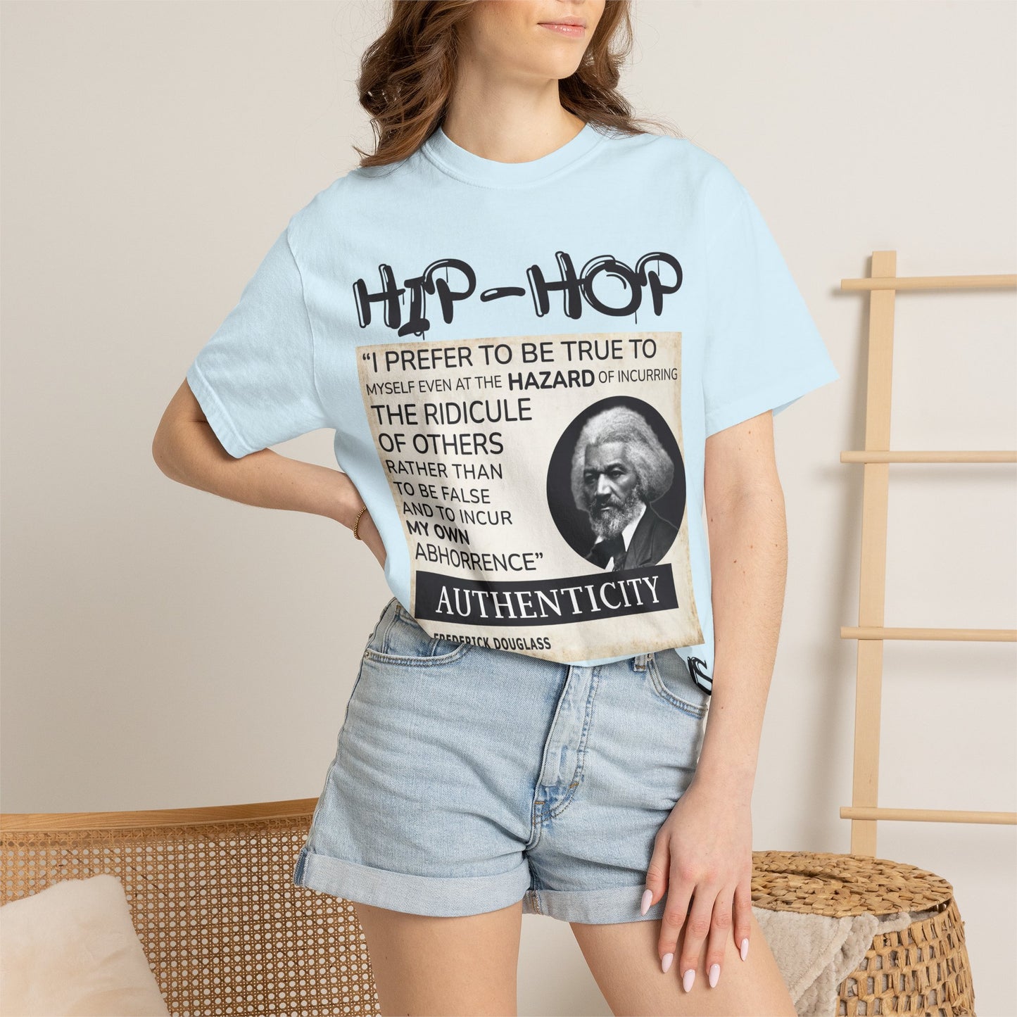 Hip-Hop Authenticity T-Shirt — Frederick Douglass Quote "I Prefer to Be True"
