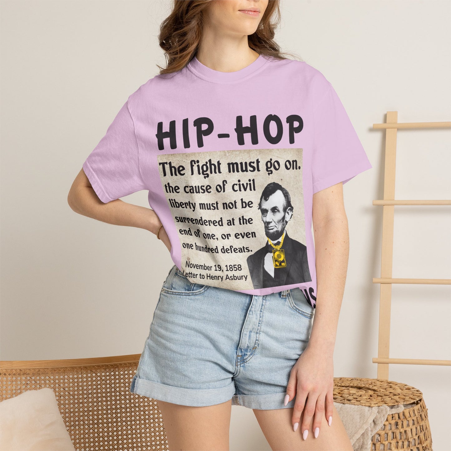 Hip-Hop Republicans T-Shirt — "The fight must go on" Lincoln Quote Tee