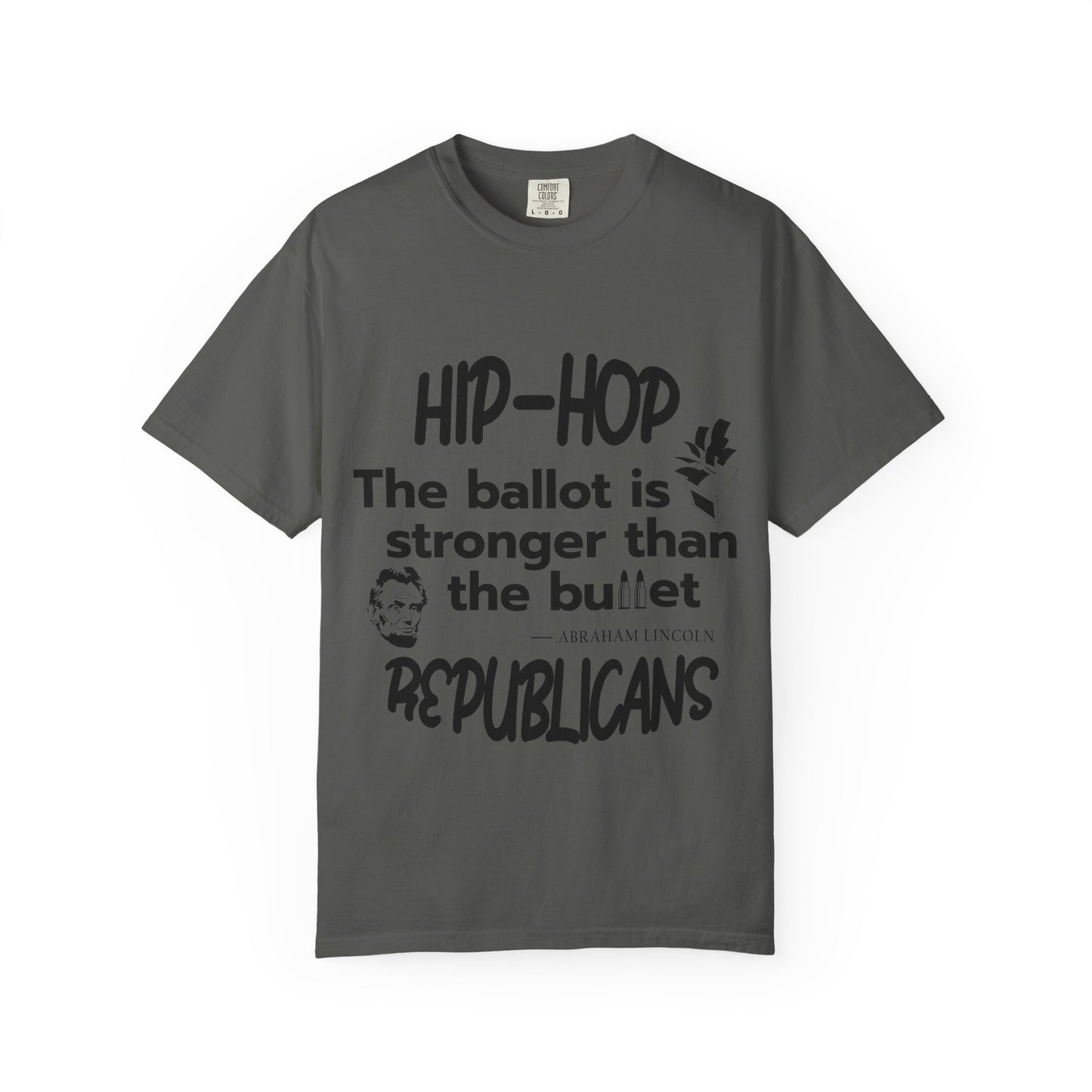 Political Statement T-Shirt — “The Ballot Is Stronger Than The Bullet” Hip-Hop Protest Tee