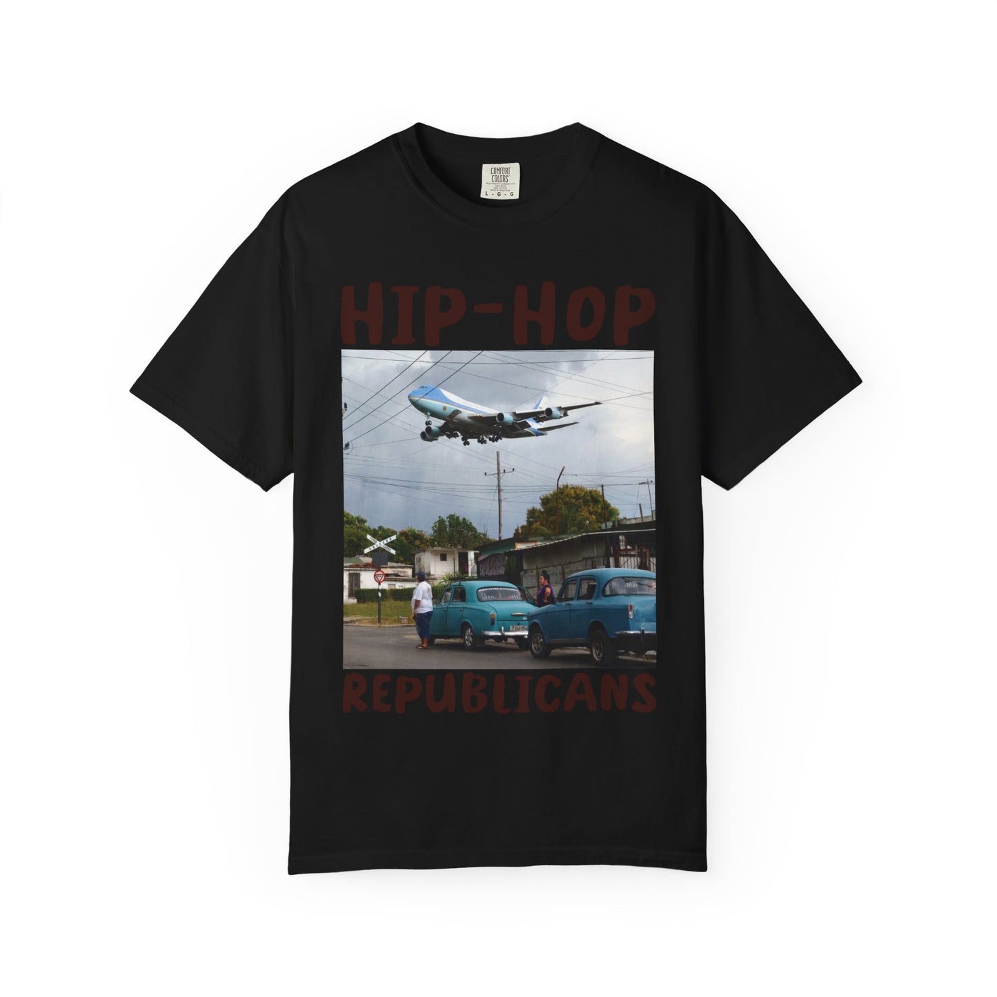 Hip Hop Republicans Helicopter Patriotic Graphic T-Shirt
