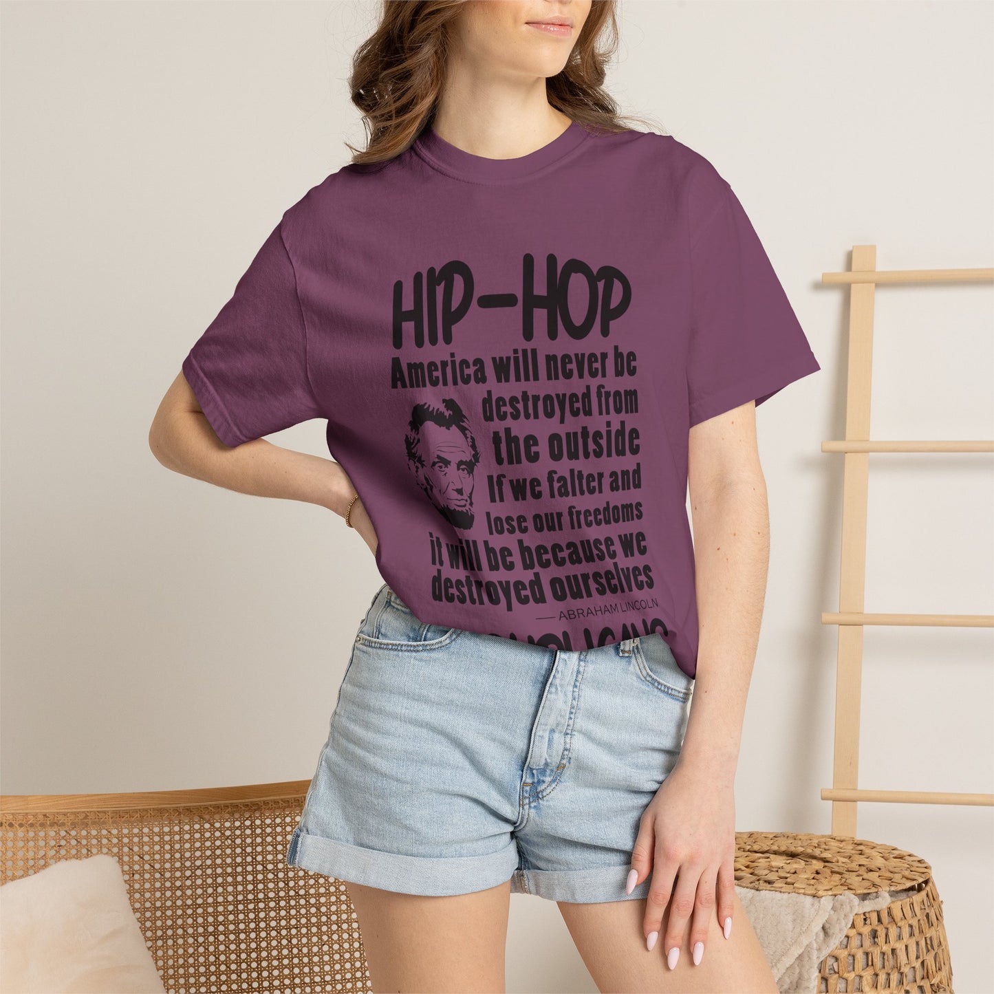 Hip-Hop Republicans Quote T-Shirt — Political Satire Tee with Lincoln Design