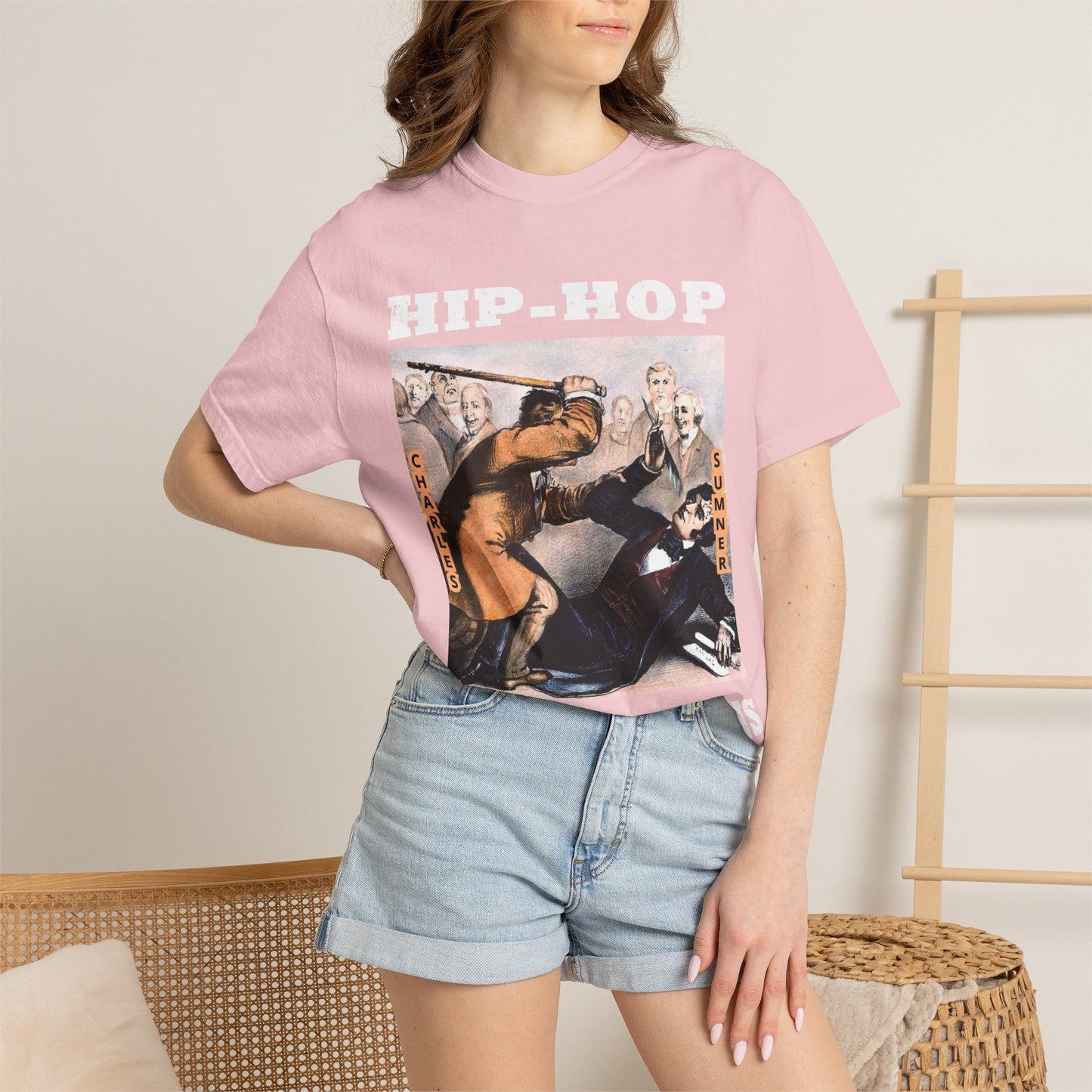 Artistic Vintage Poster T-Shirt — 'Chalet Summer' Graphic Tee