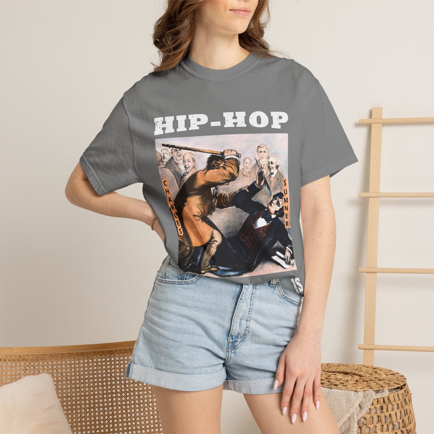 Artistic Vintage Poster T-Shirt — 'Chalet Summer' Graphic Tee