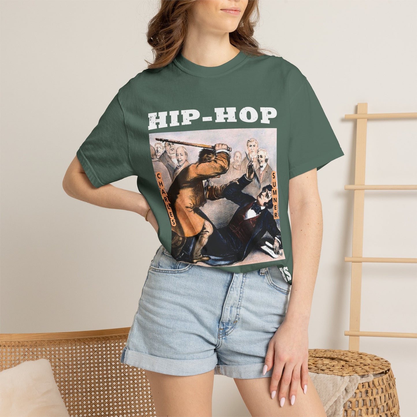 Artistic Vintage Poster T-Shirt — 'Chalet Summer' Graphic Tee