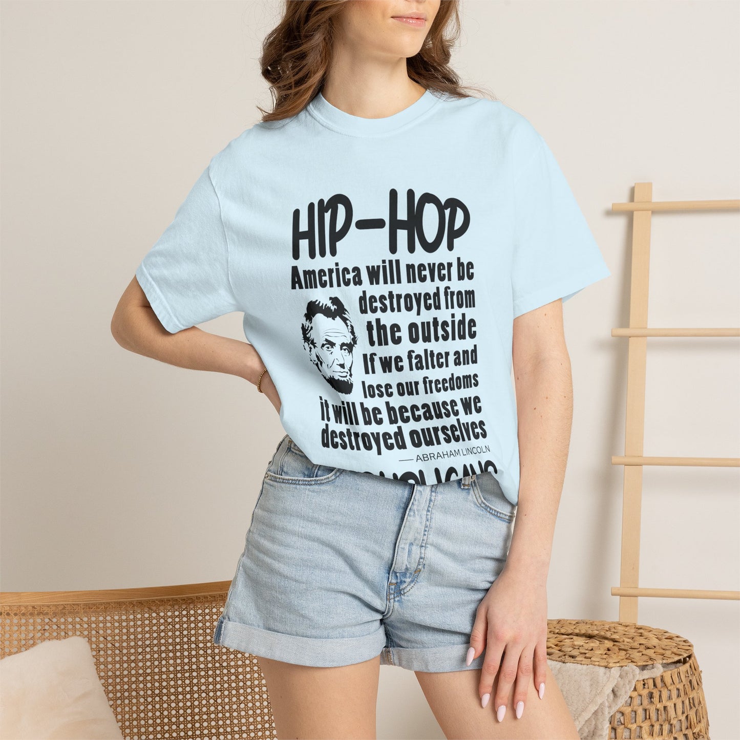 Hip-Hop Republicans Quote T-Shirt — Political Satire Tee with Lincoln Design