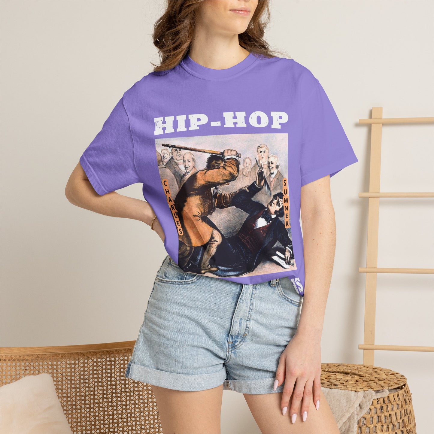Artistic Vintage Poster T-Shirt — 'Chalet Summer' Graphic Tee